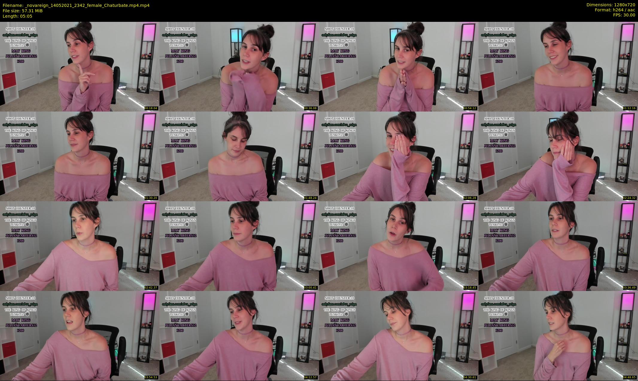 _novareign — 6 minute Chaturbate female cam show recording, 720p, May 14, 2021