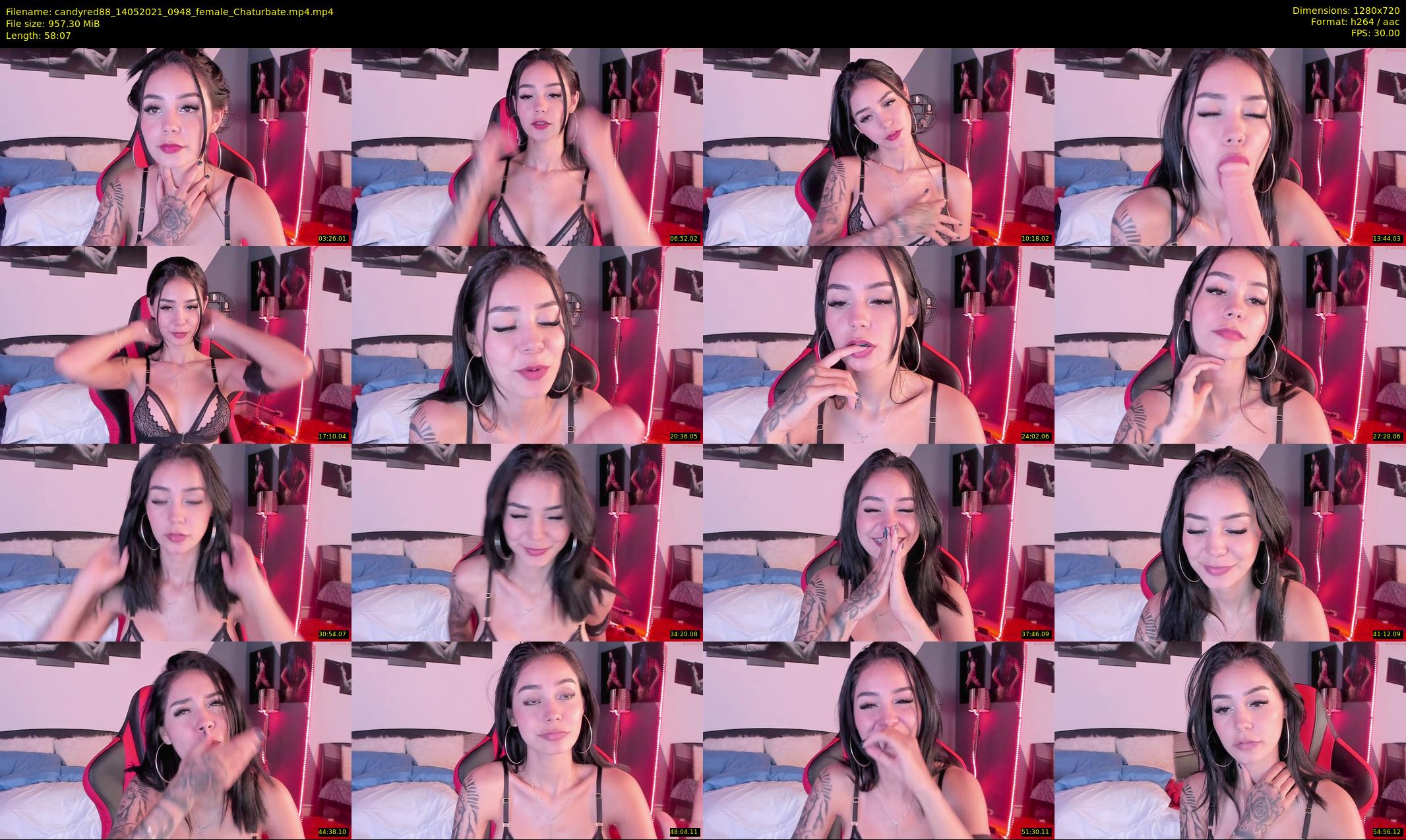 candyred88 — 59 minute Chaturbate female cam show recording, 720p, May 14, 2021