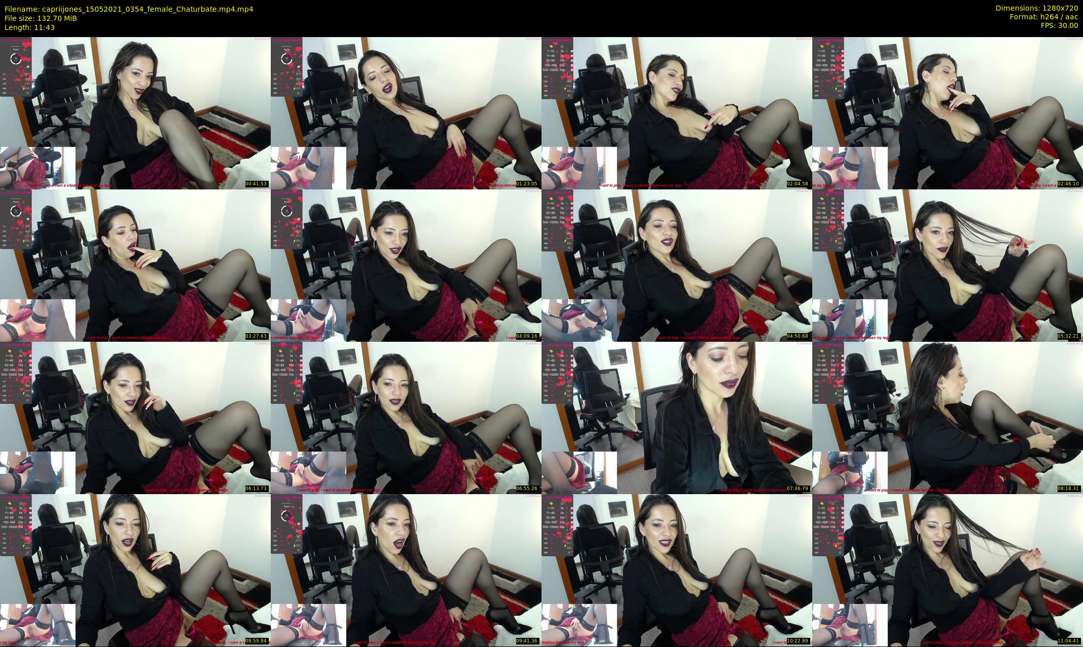 capriijones — 12 minute Chaturbate female cam show recording, 720p, May 15, 2021