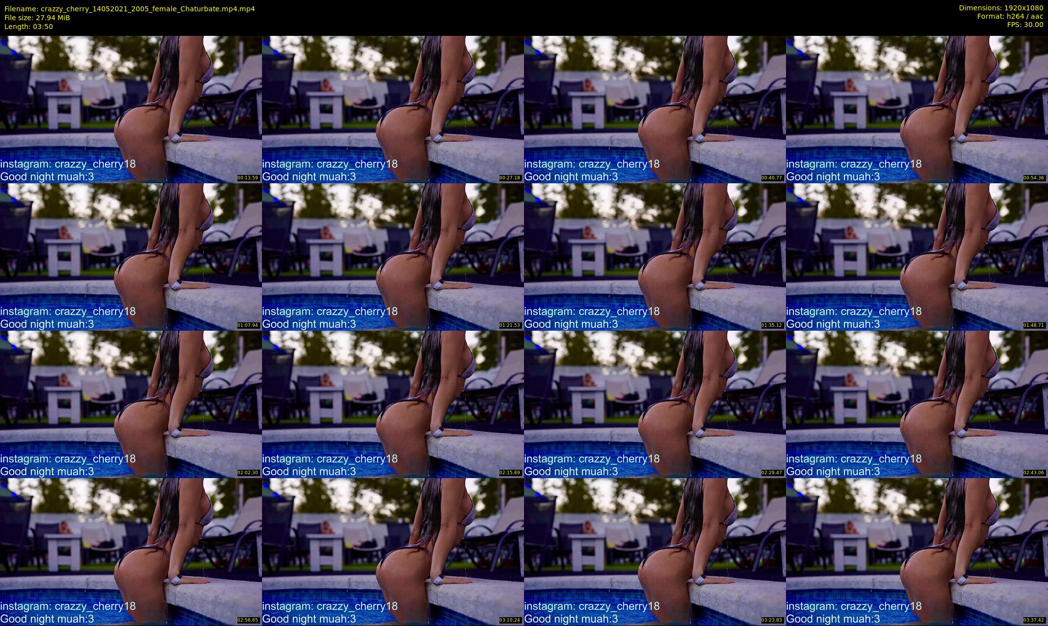 crazzy_cherry — 4 minute Chaturbate female cam show recording, 1080p, May 14, 2021