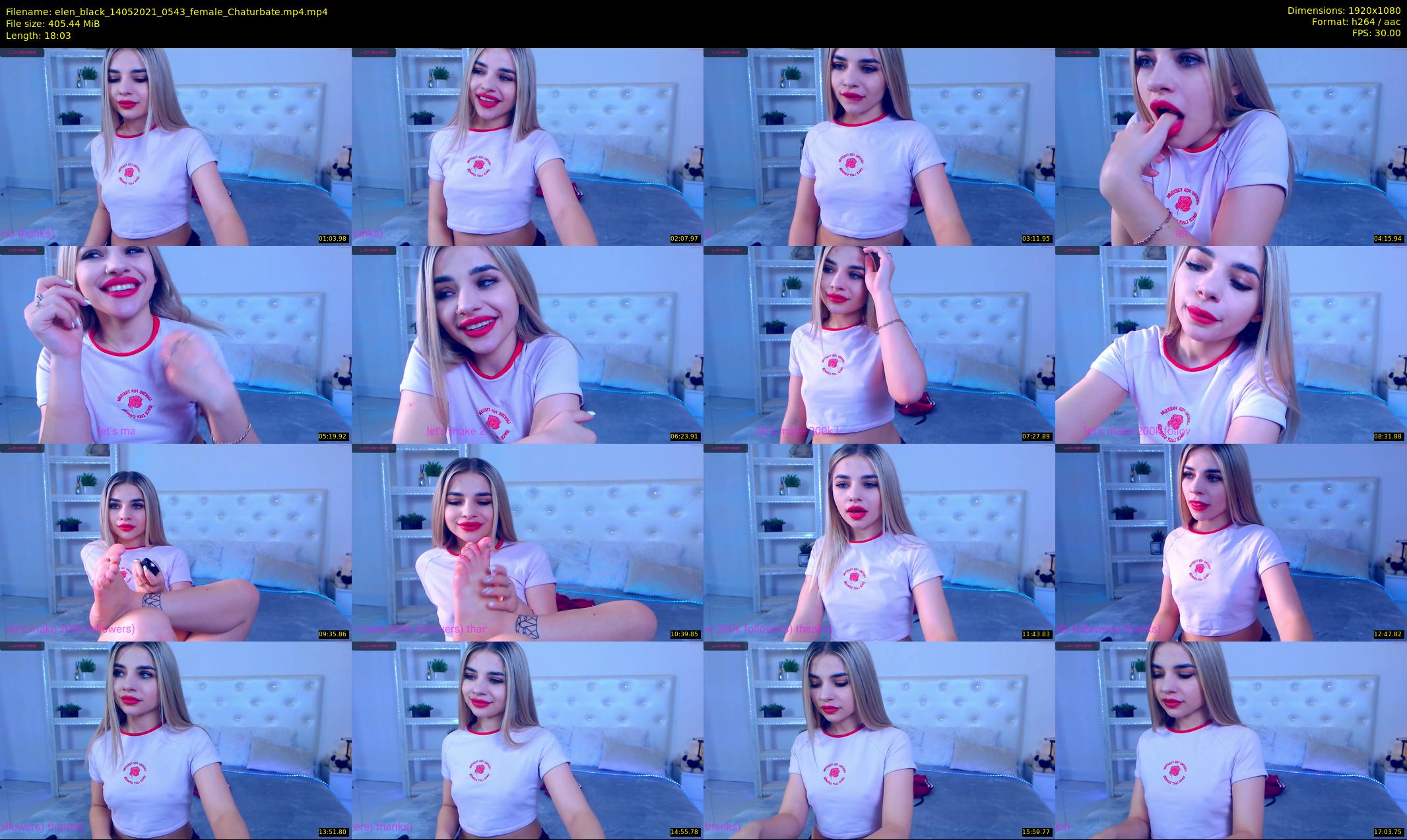 elen_black — 19 minute Chaturbate female cam show recording, 1080p, May 14, 2021