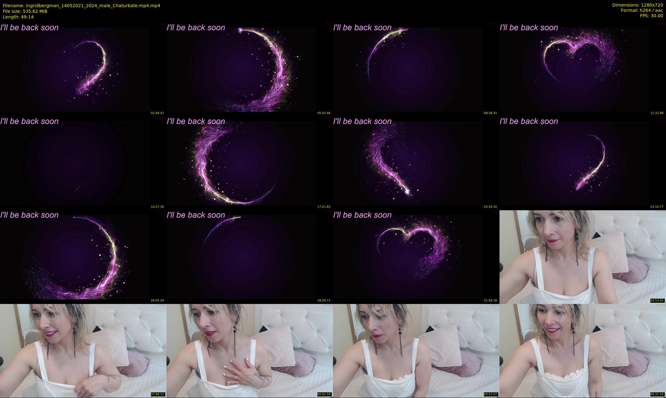 ingridbergman — 50 minute Chaturbate female cam show recording, 720p, May 14, 2021