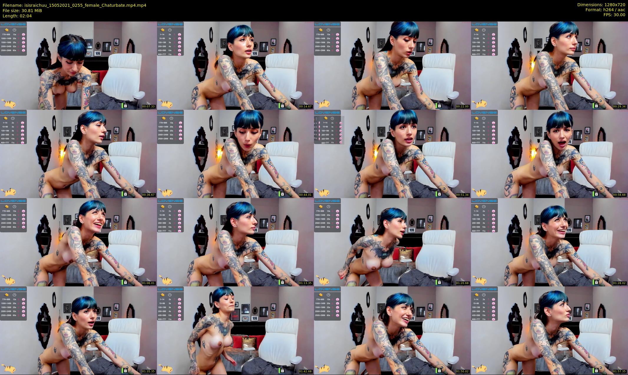 isisraichuu — 3 minute Chaturbate female cam show recording, 720p, May 15, 2021