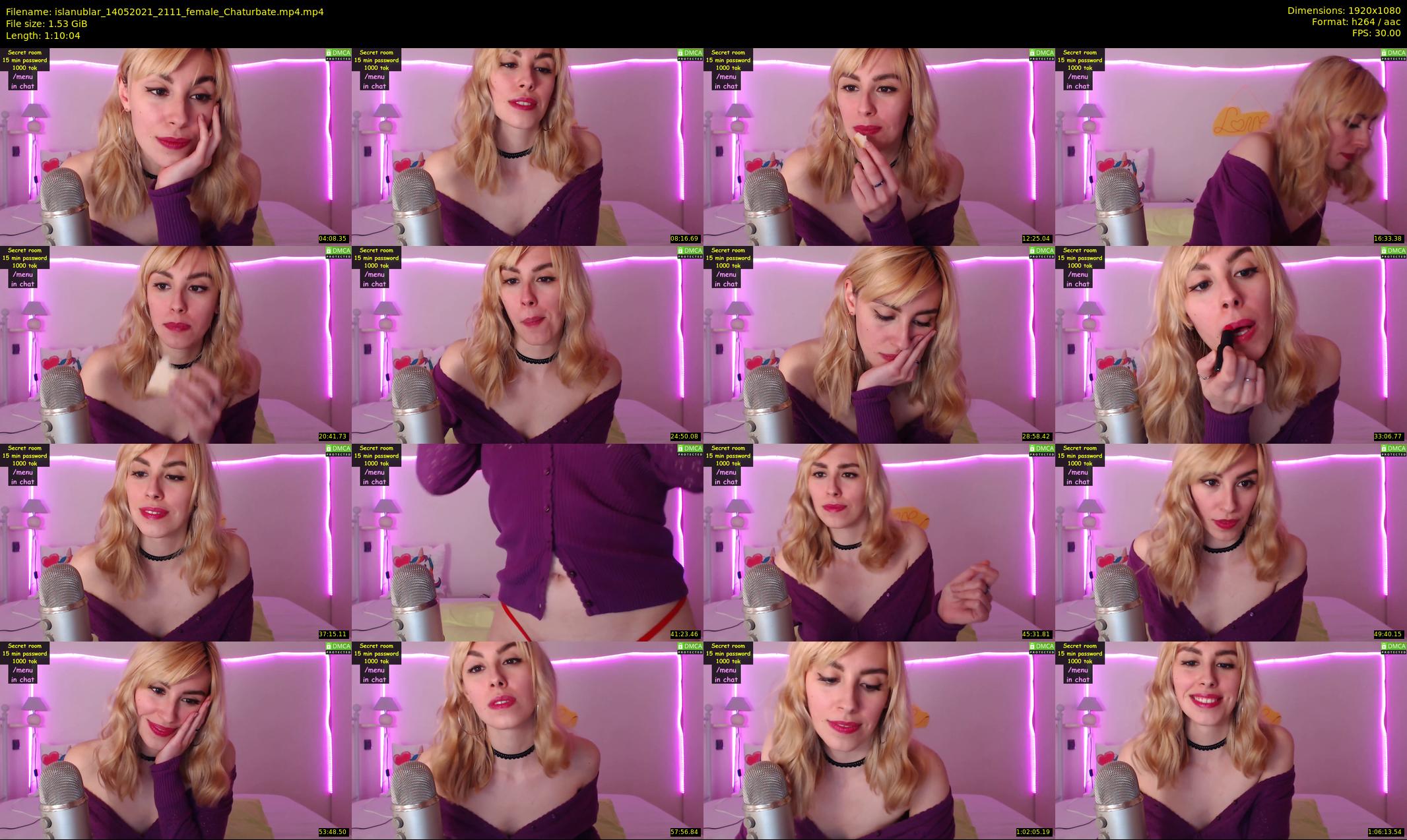 islanublar — 71 minute Chaturbate female cam show recording, 1080p, May 14, 2021