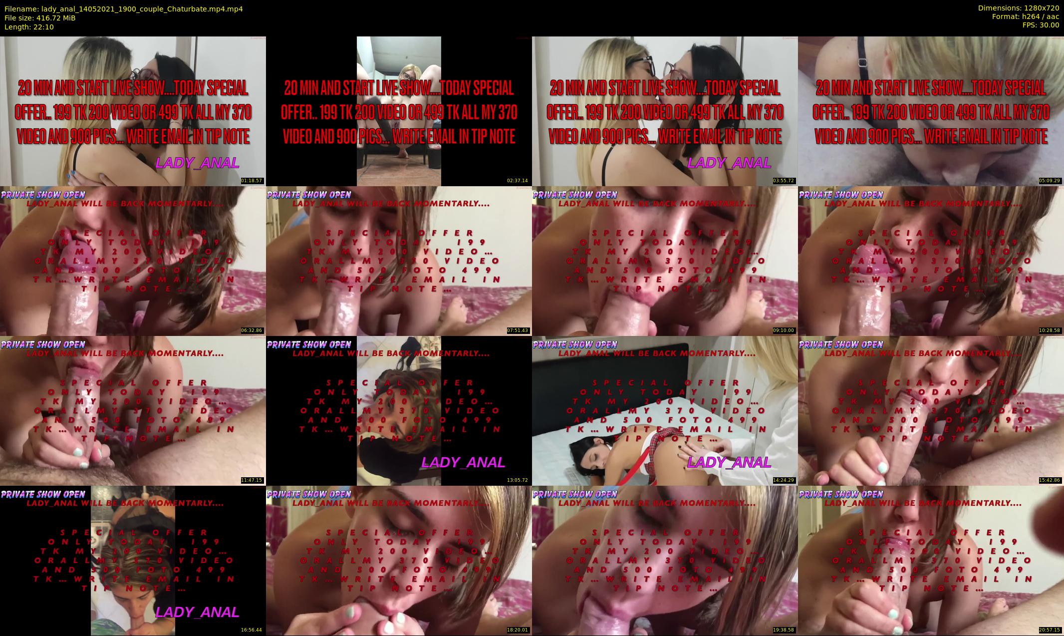 lady_anal — 23 minute Chaturbate female cam show recording, 720p, May 14, 2021