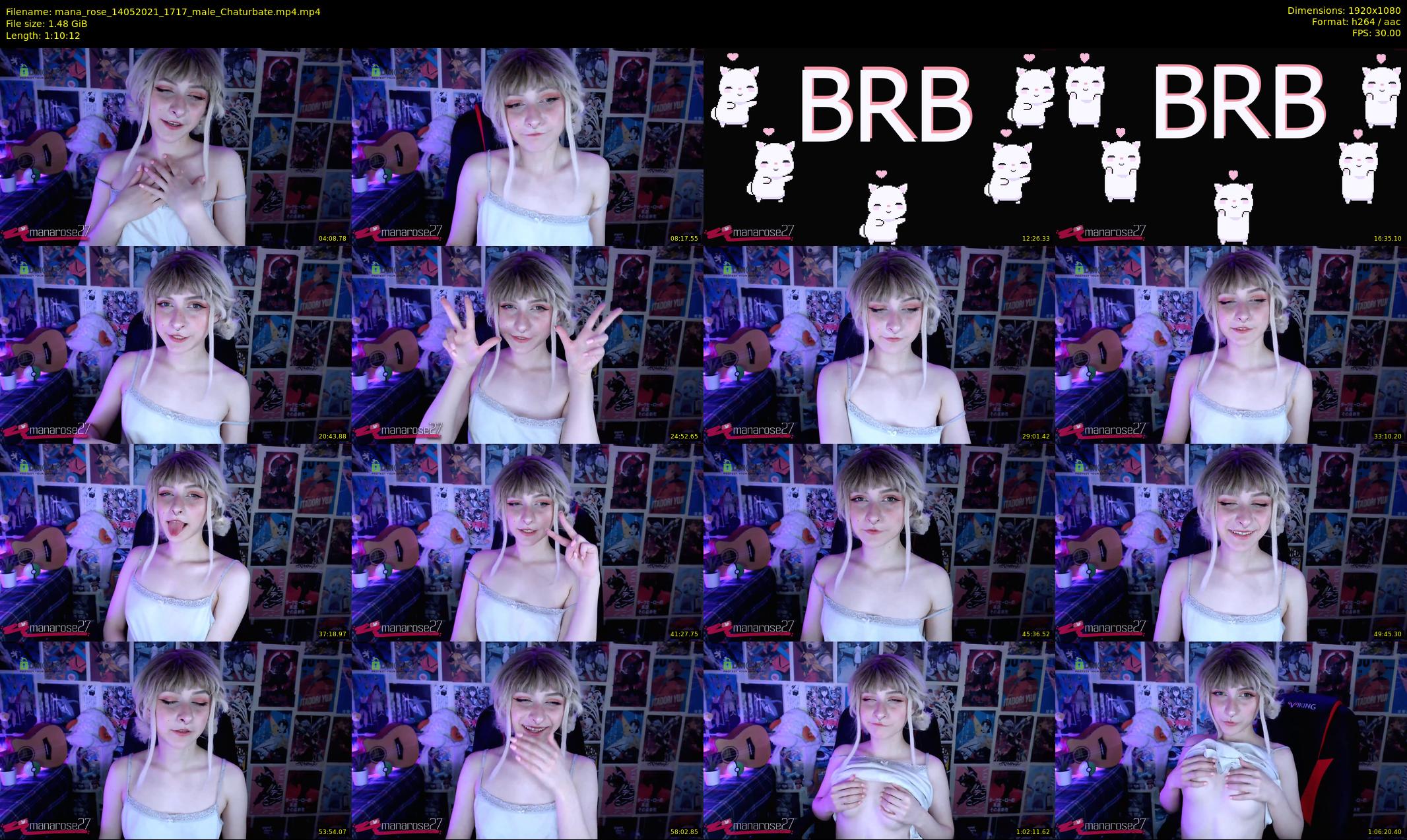 mana_rose — 71 minute Chaturbate female cam show recording, 1080p, May 14, 2021