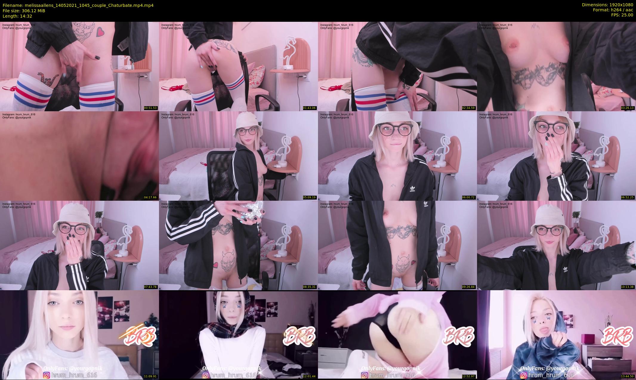 melissaallens — 15 minute Chaturbate female cam show recording, 1080p, May 14, 2021