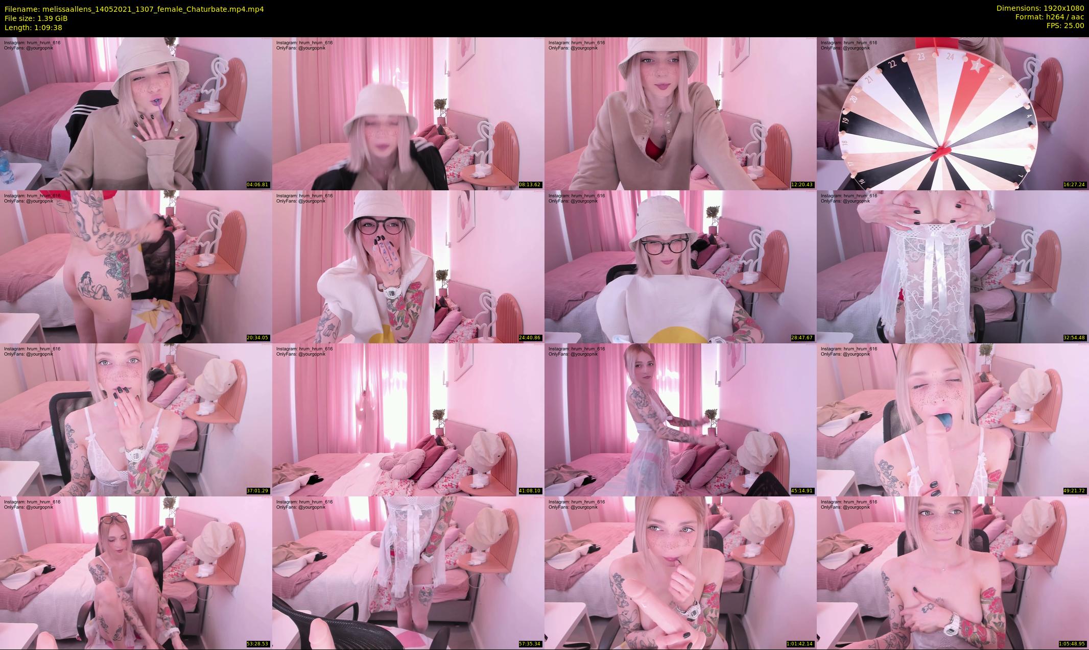 melissaallens — 70 minute Chaturbate female cam show recording, 1080p, May 14, 2021
