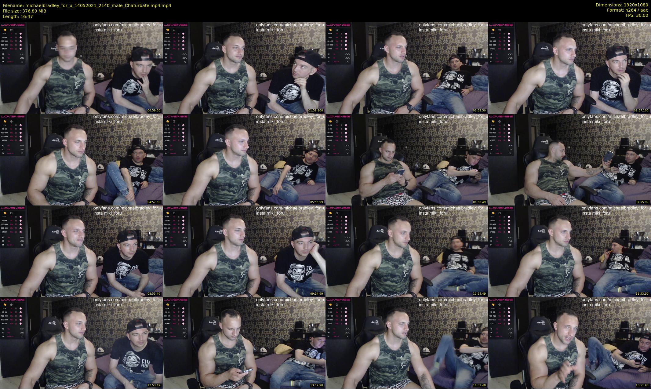 michaelbradley_for_u — 17 minute Chaturbate male cam show recording, 1080p, May 14, 2021