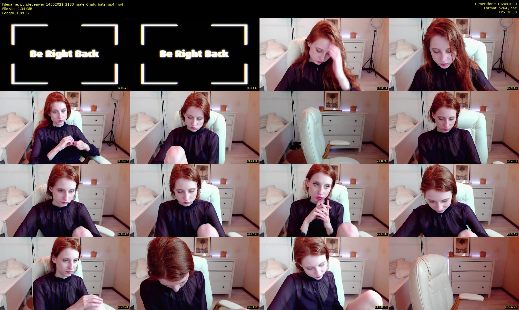 purplebeawer — 70 minute Chaturbate female cam show recording, 1080p, May 14, 2021