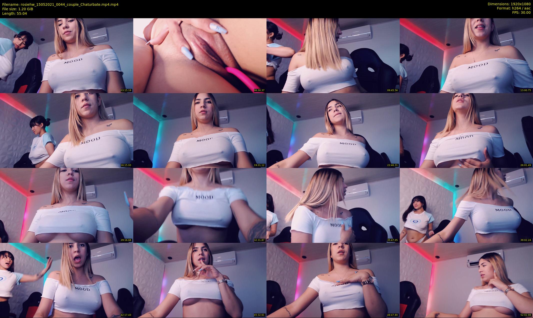rosiehw — 56 minute Chaturbate couple cam show recording, 1080p, May 15, 2021