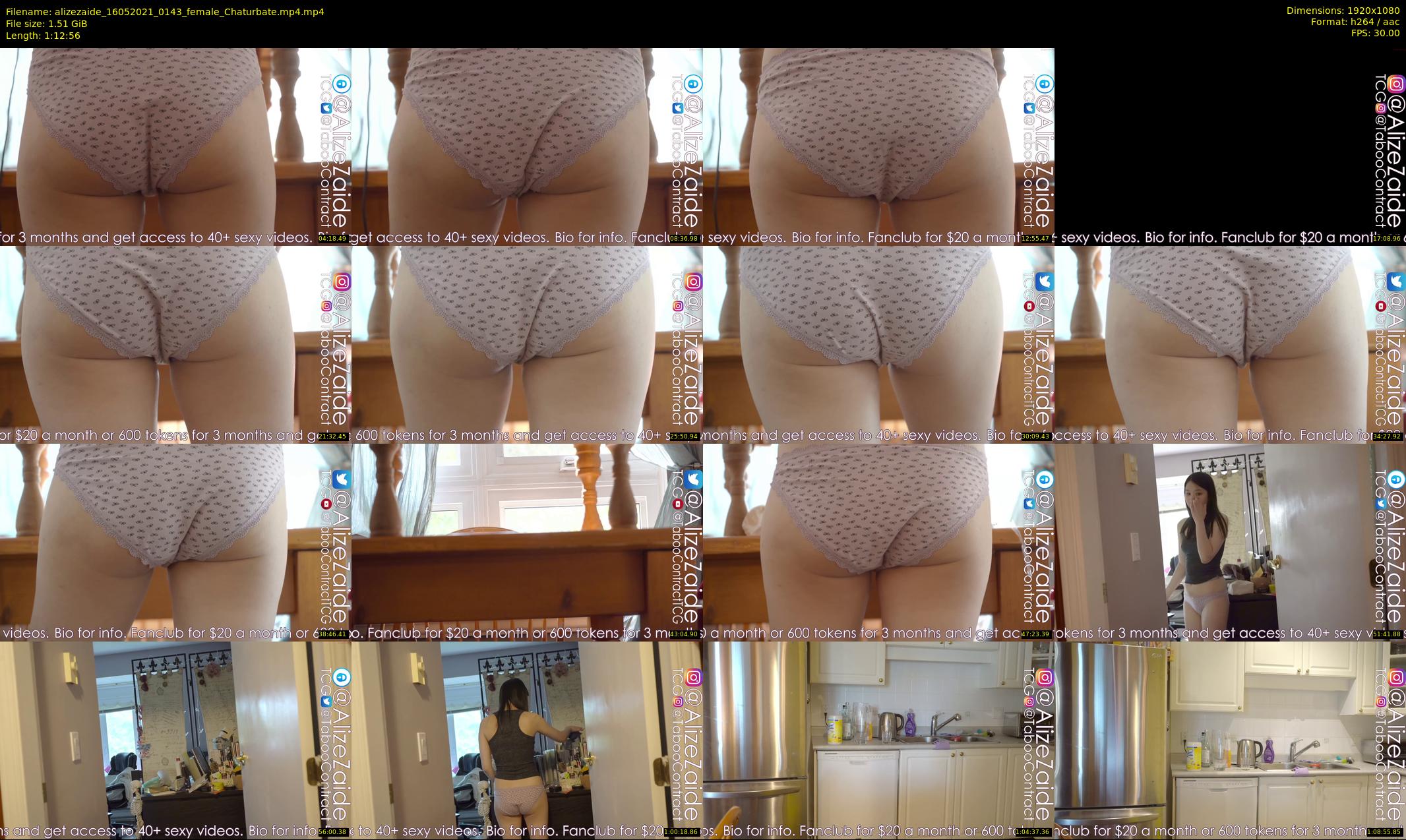 alizezaide — 73 minute Chaturbate female cam show recording, 1080p, May 16, 2021