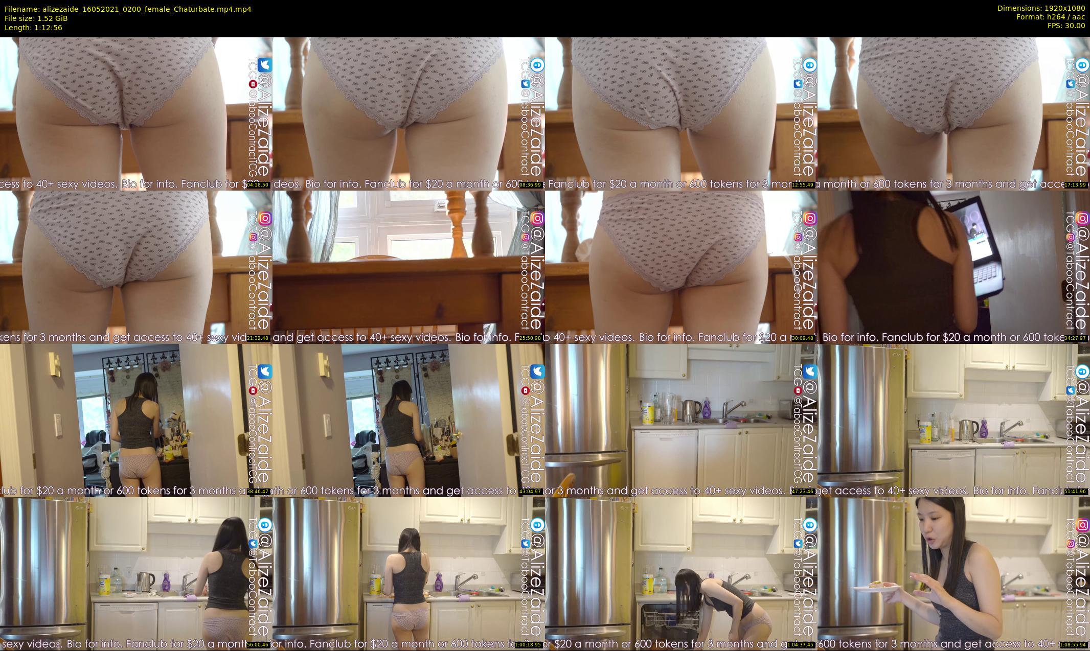 alizezaide — 73 minute Chaturbate female cam show recording, 1080p, May 16, 2021