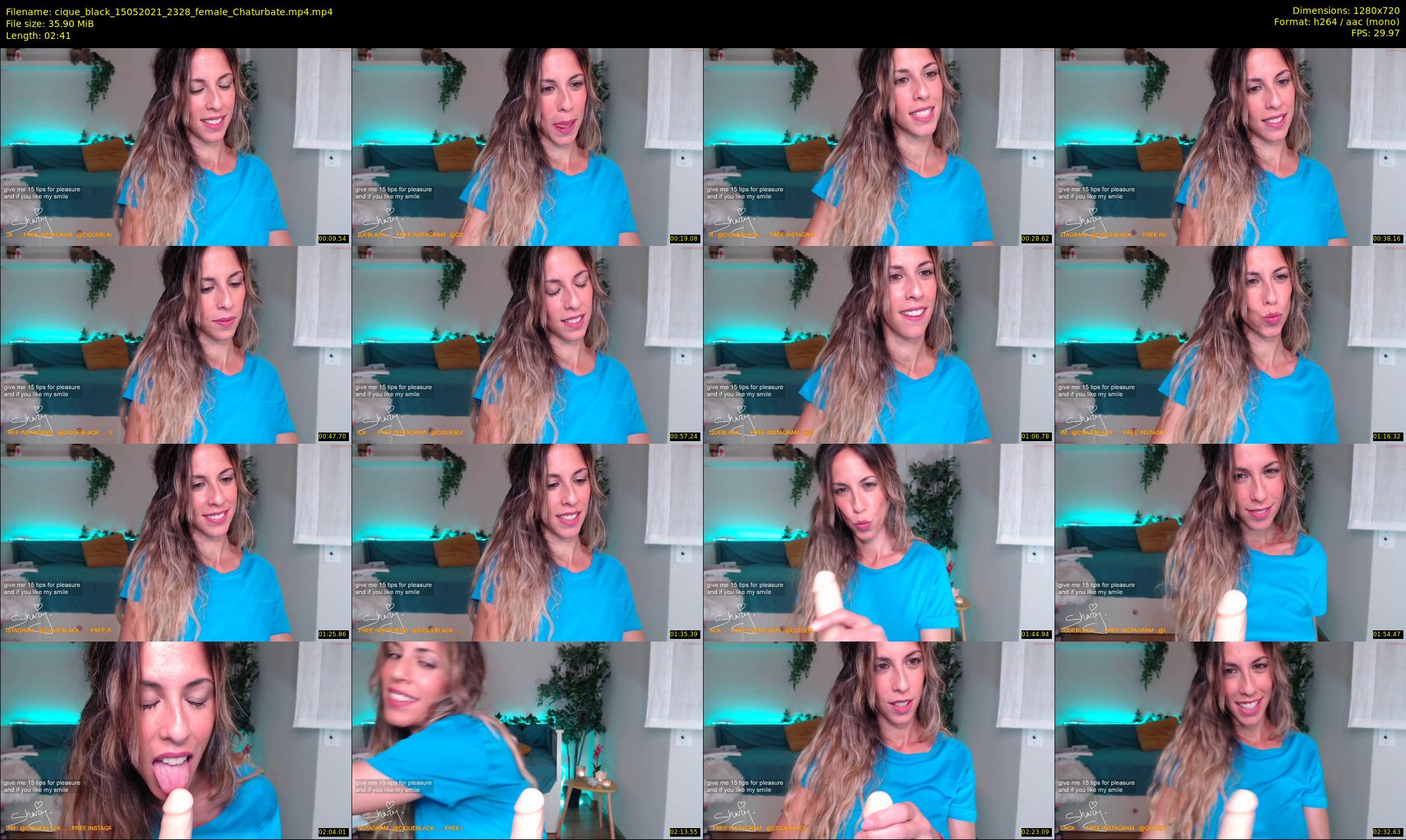 cique_black — 3 minute Chaturbate female cam show recording, 720p, May 15, 2021