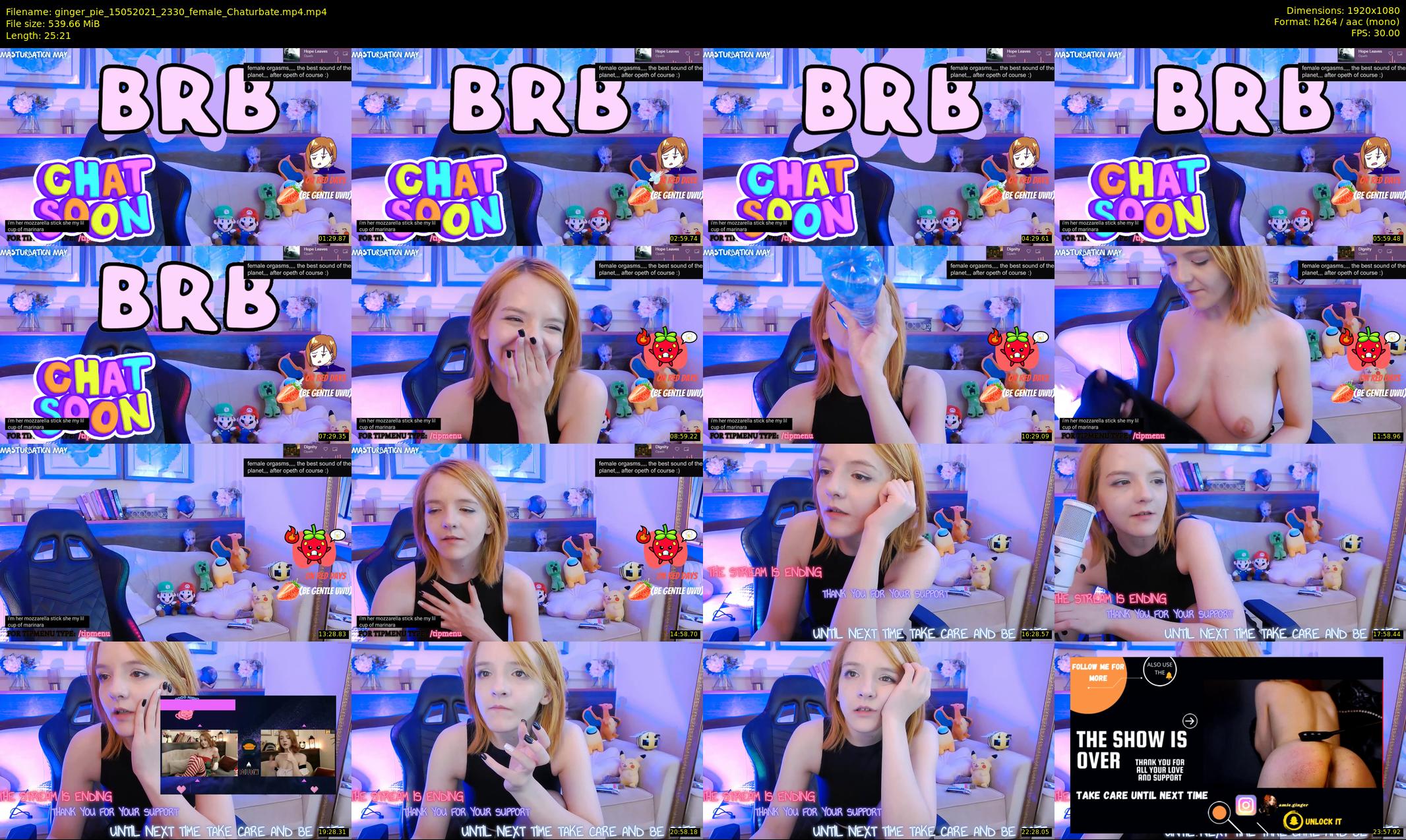 ginger_pie — 26 minute Chaturbate female cam show recording, 1080p, May 15, 2021
