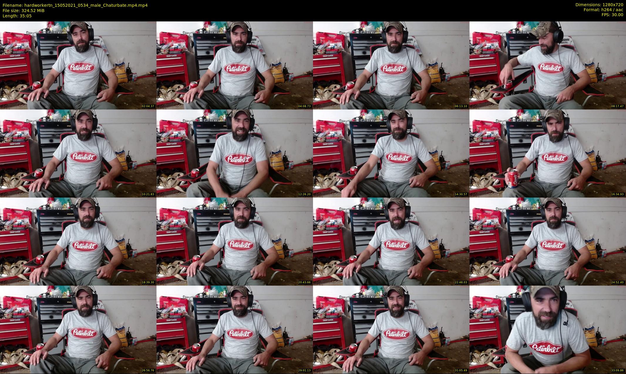 hardworkertn — 36 minute Chaturbate male cam show recording, 720p, May 15, 2021