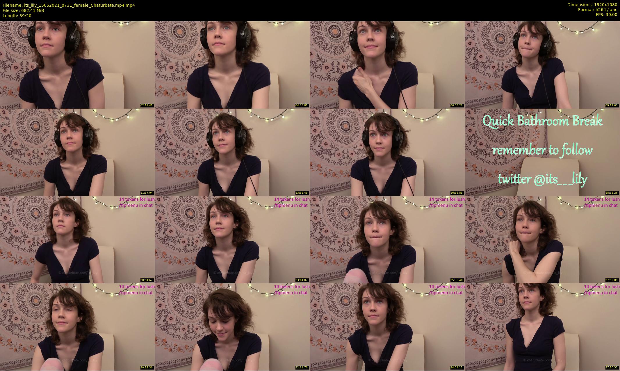 its_lily — 40 minute Chaturbate female cam show recording, 1080p, May 15, 2021