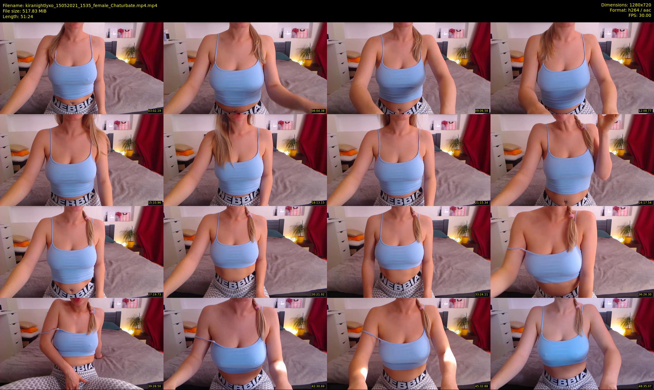 kiranightlyxo — 52 minute Chaturbate female cam show recording, 720p, May 15, 2021