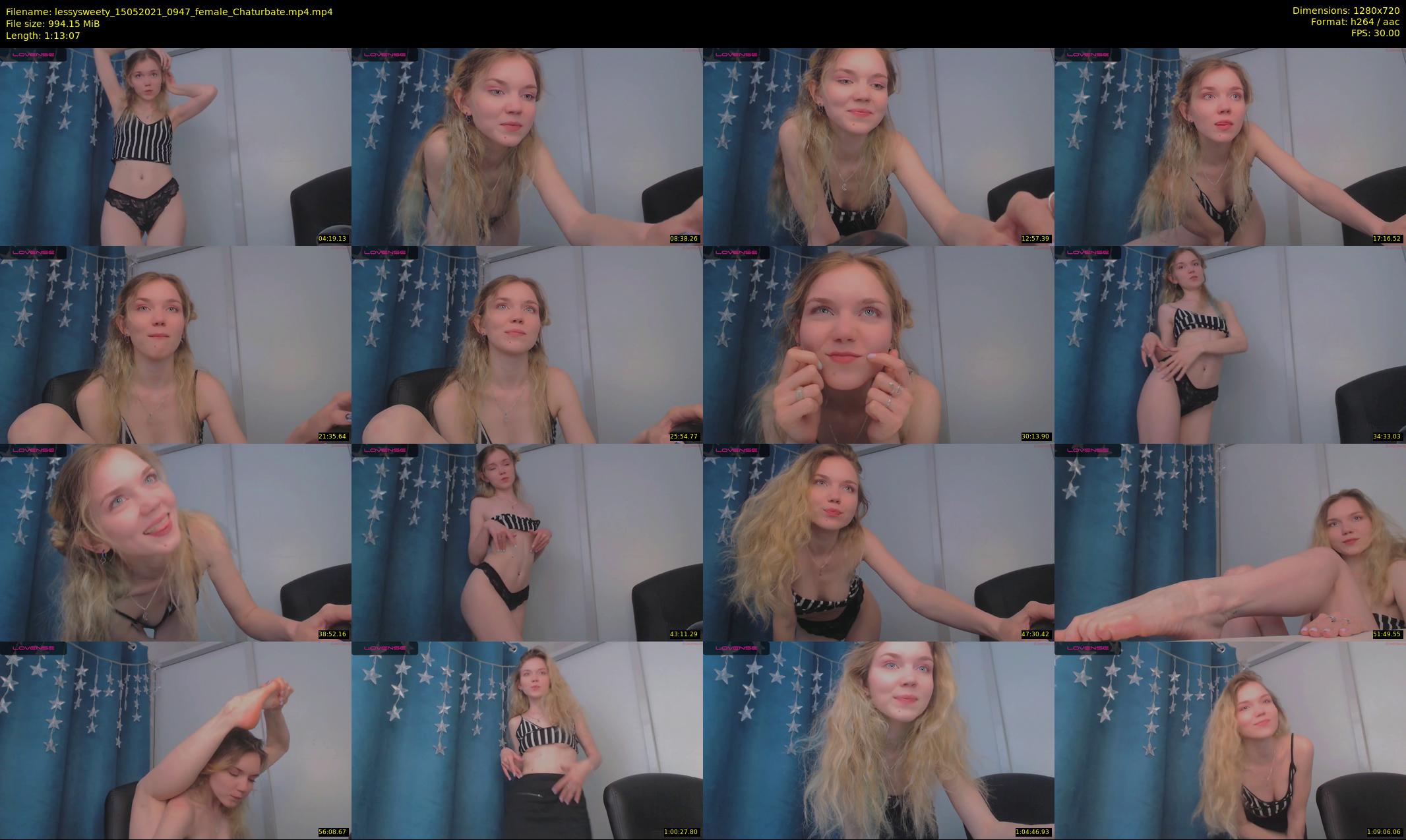 lessysweety — 74 minute Chaturbate female cam show recording, 720p, May 15, 2021