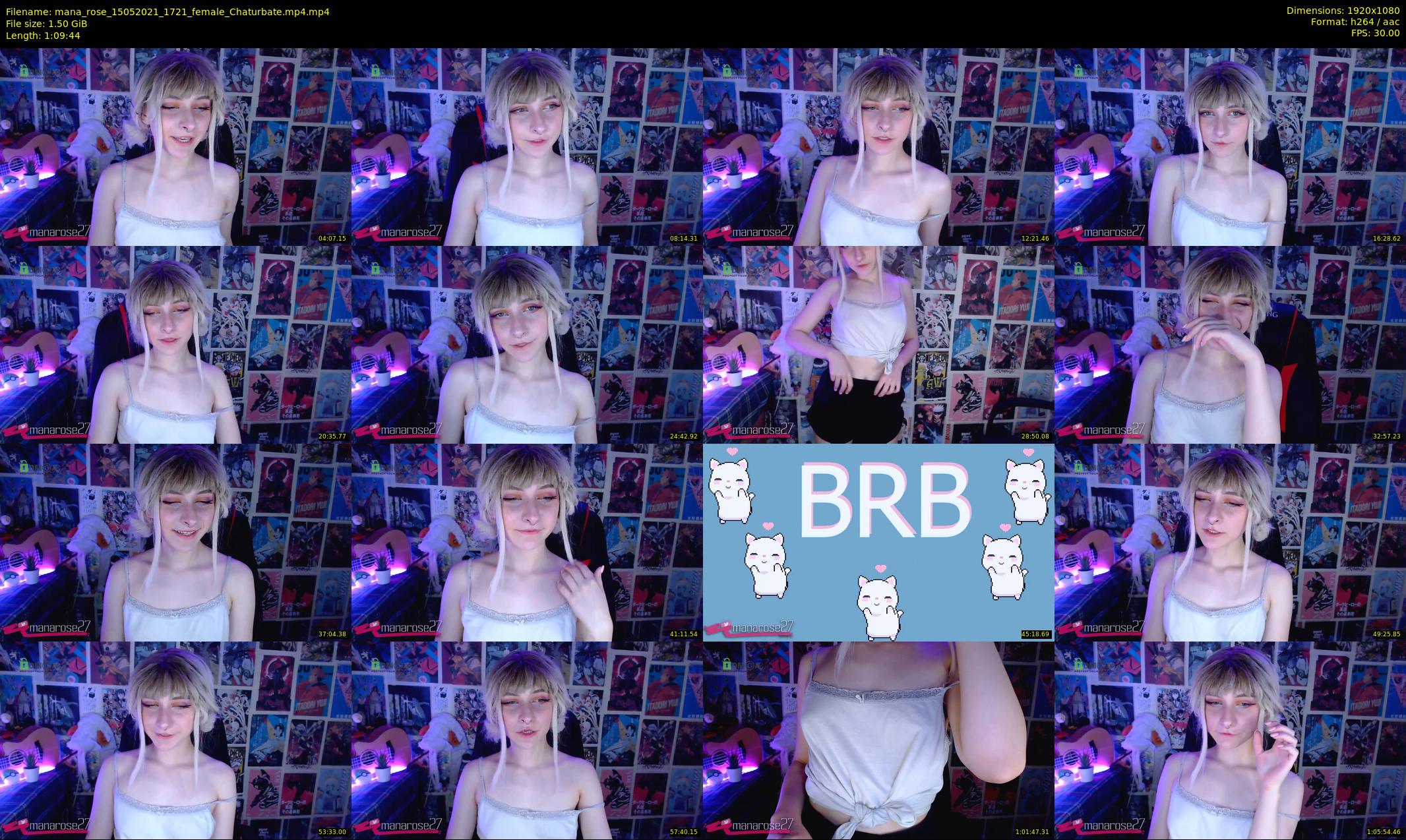 mana_rose — 70 minute Chaturbate female cam show recording, 1080p, May 15, 2021