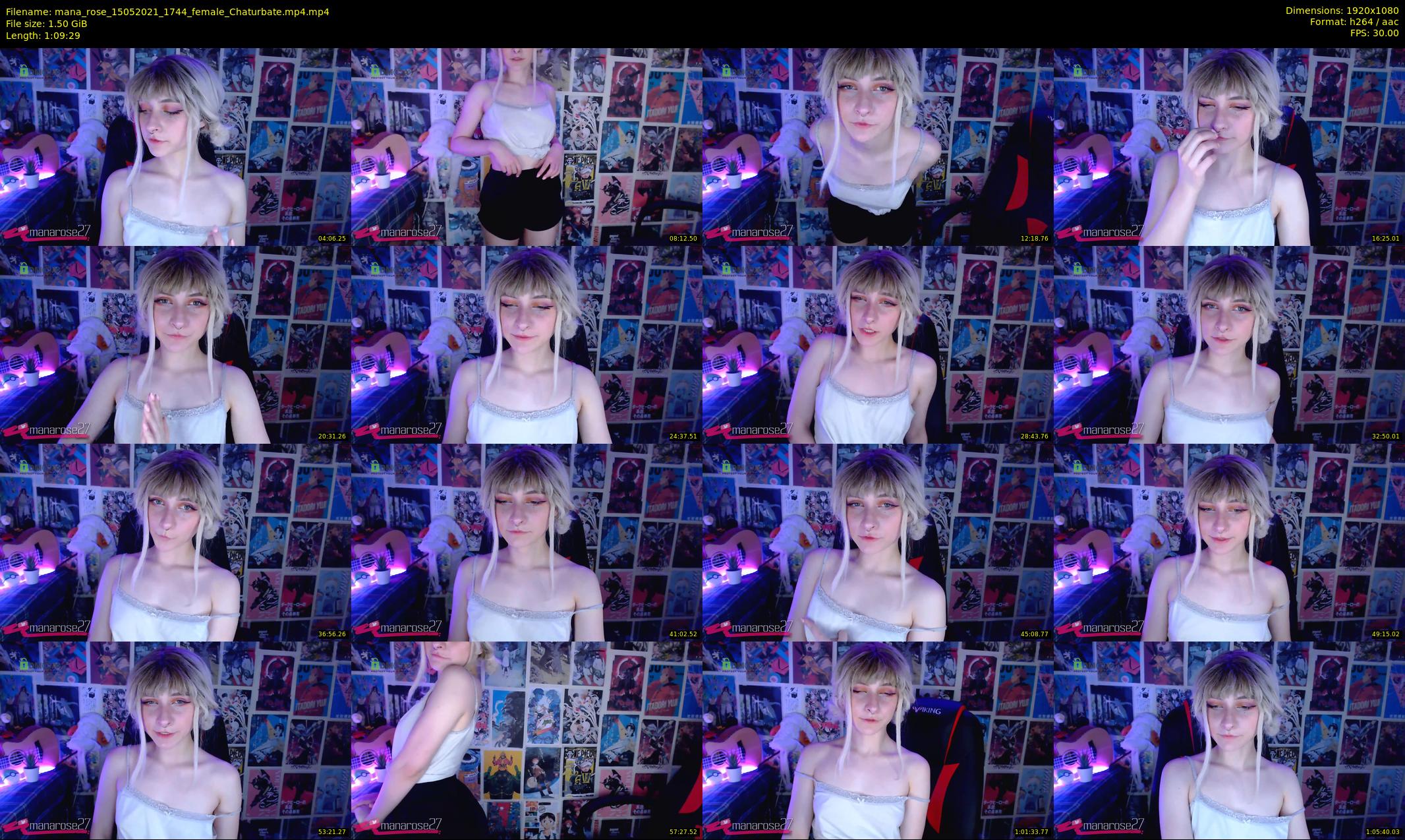 mana_rose — 70 minute Chaturbate female cam show recording, 1080p, May 15, 2021