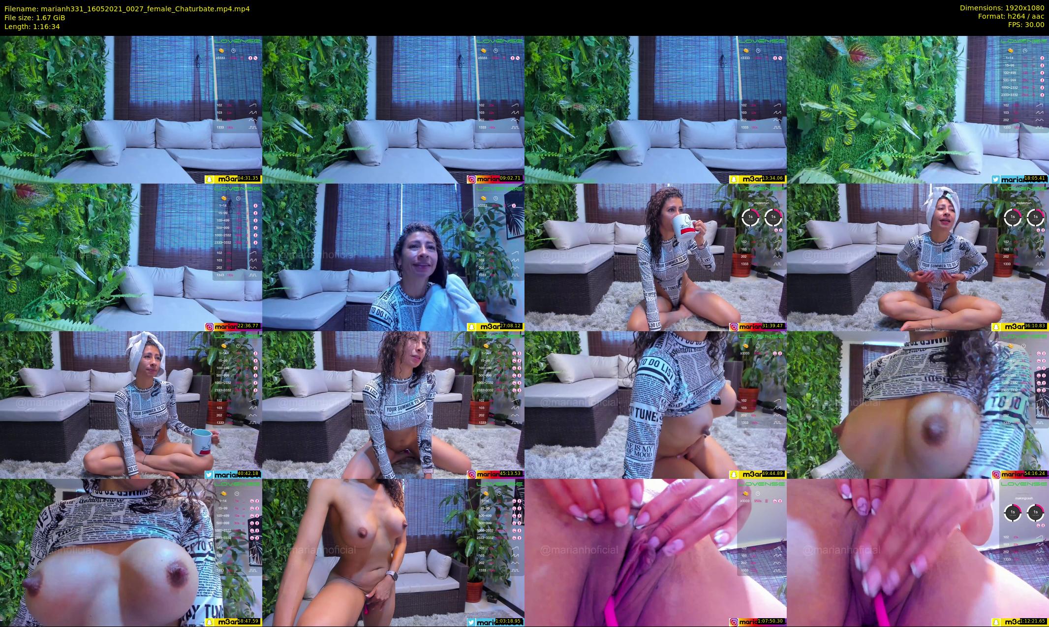 marianh331 — 77 minute Chaturbate female cam show recording, 1080p, May 16, 2021