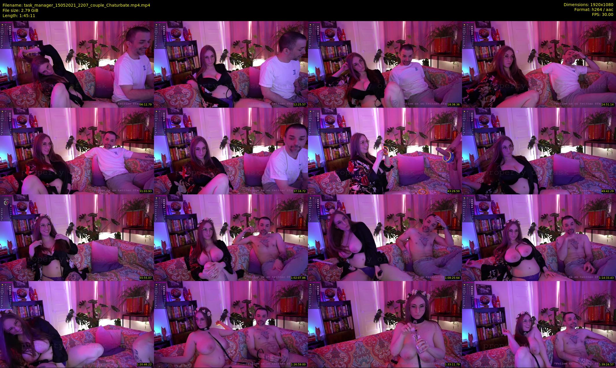 task_manager — 106 minute Chaturbate couple cam show recording, 1080p, May 15, 2021