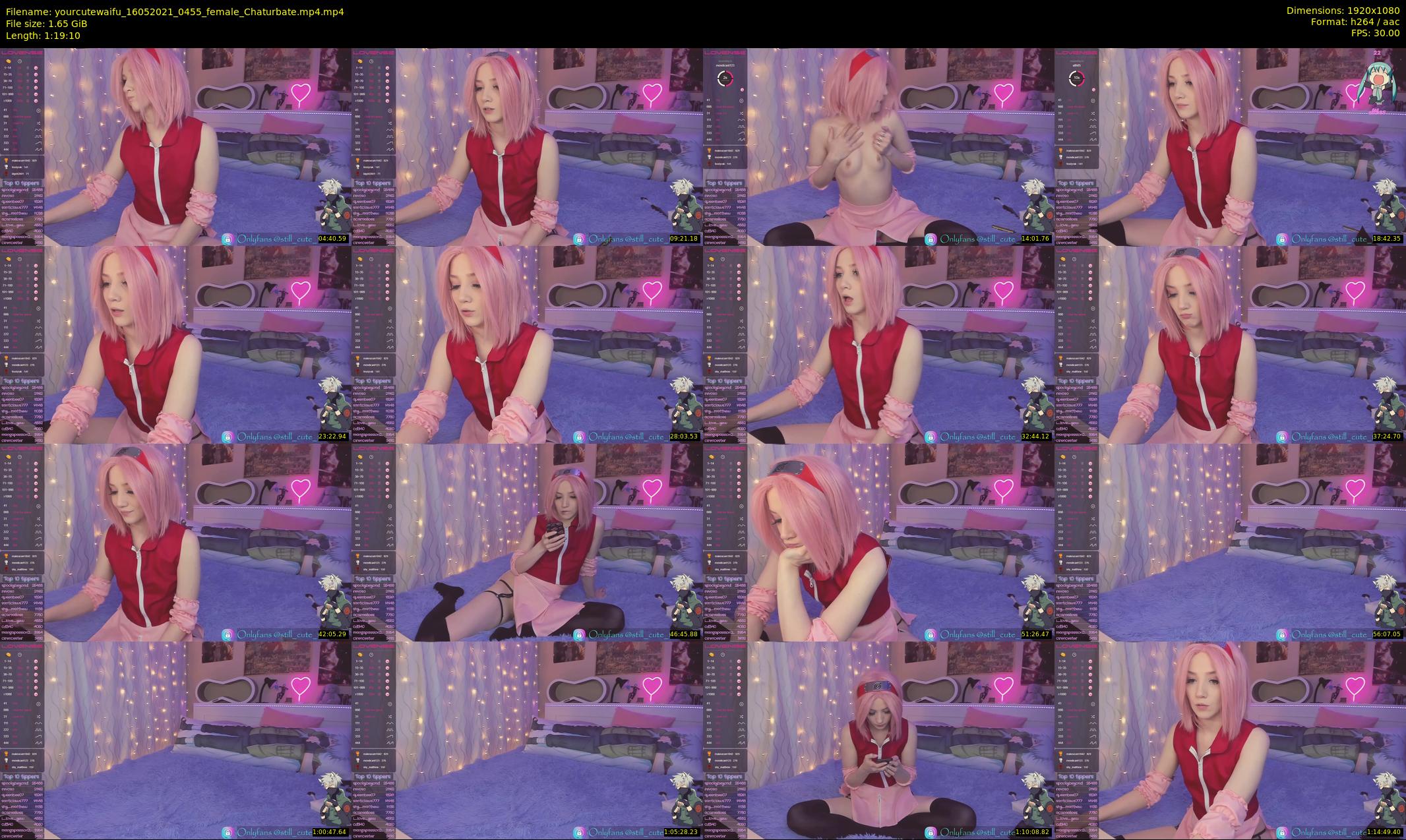 yourcutewaifu — 80 minute Chaturbate female cam show recording, 1080p, May 16, 2021