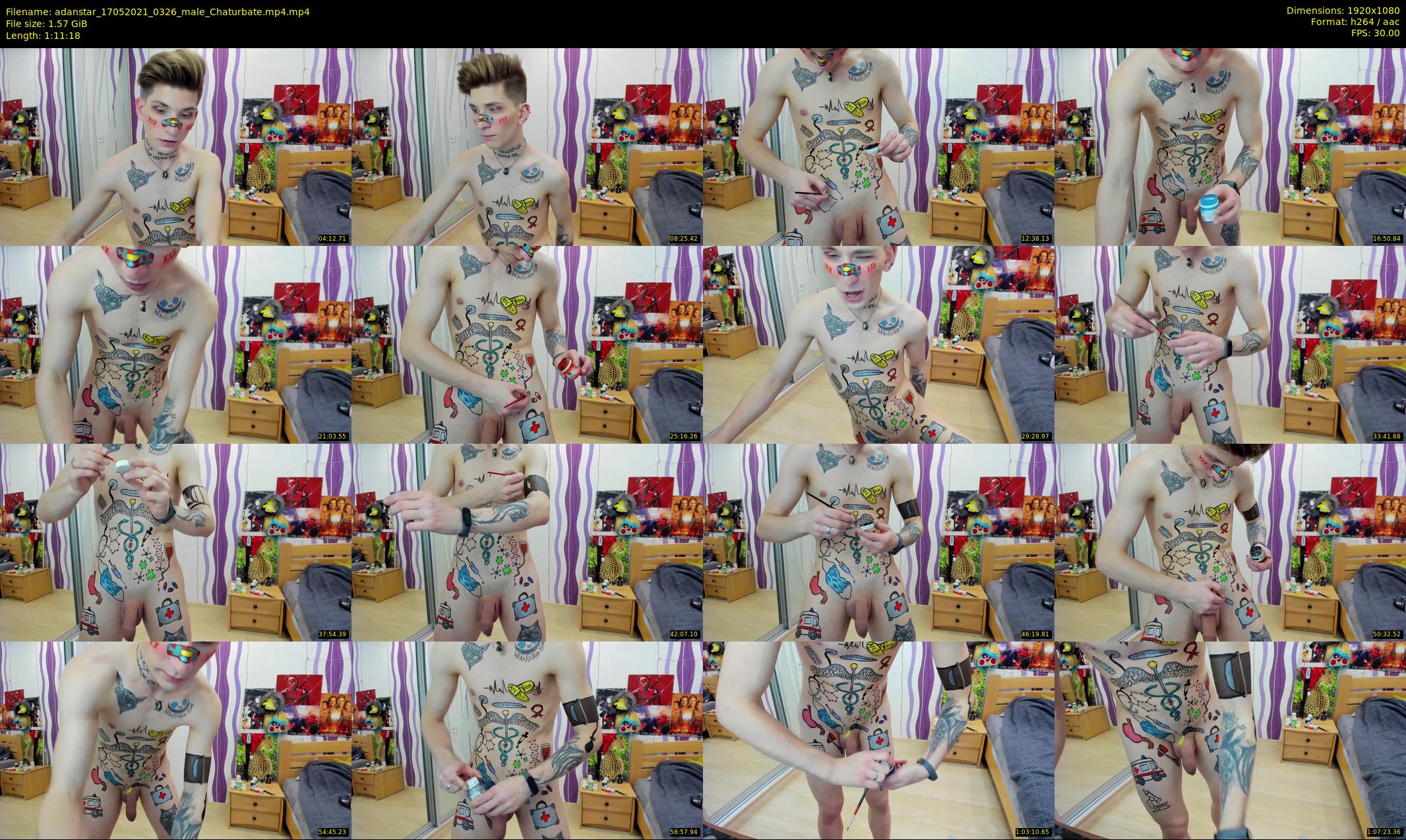 adanstar — 72 minute Chaturbate male cam show recording, 1080p, May 17, 2021