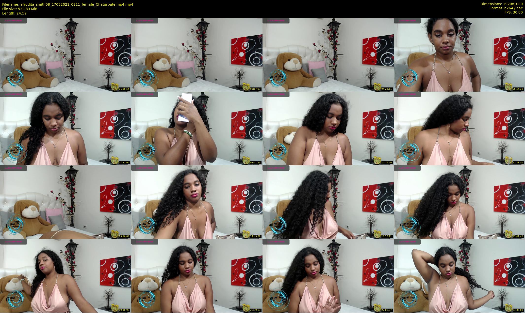 afrodita_smith08 — 25 minute Chaturbate female cam show recording, 1080p, May 17, 2021