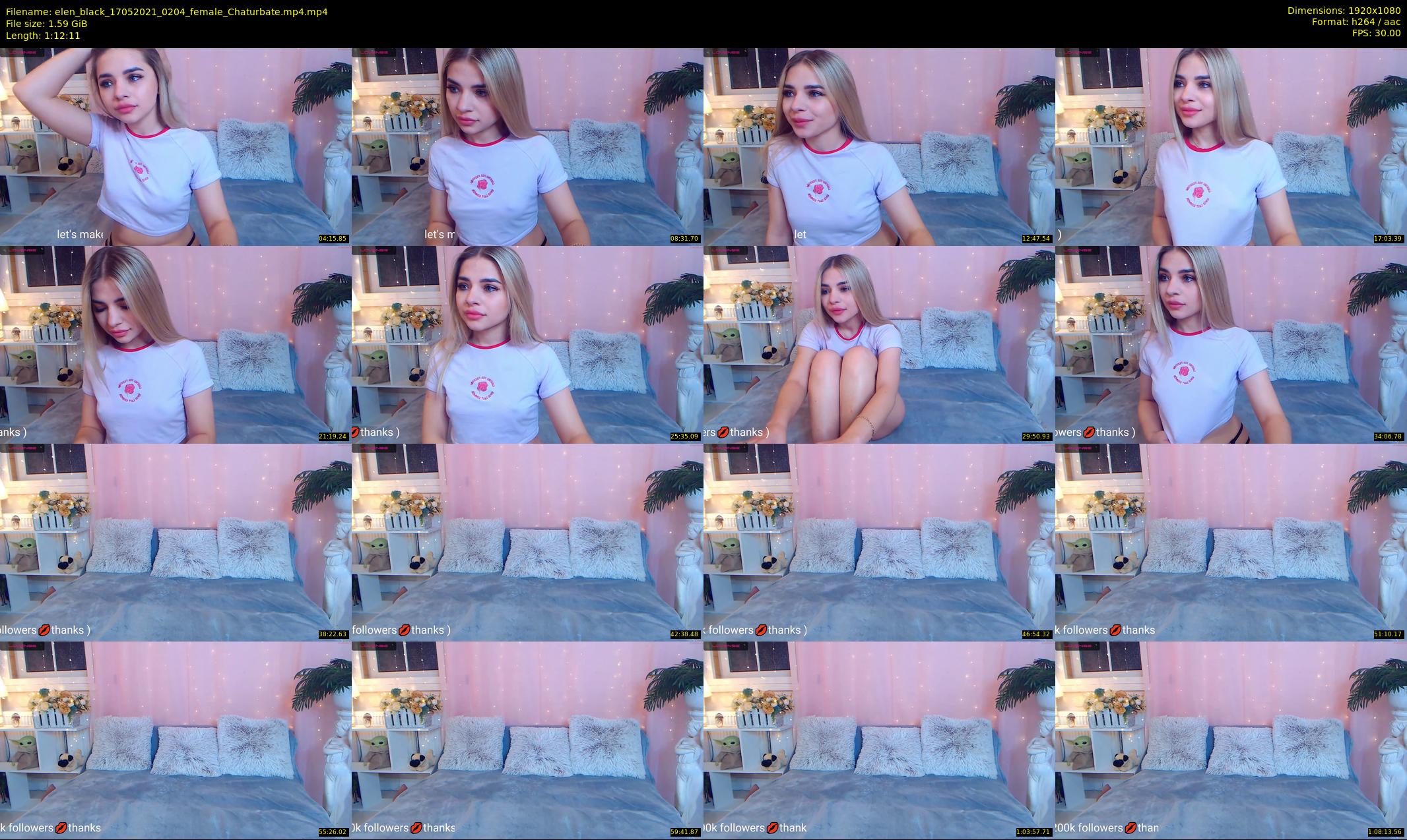 elen_black — 73 minute Chaturbate female cam show recording, 1080p, May 17, 2021