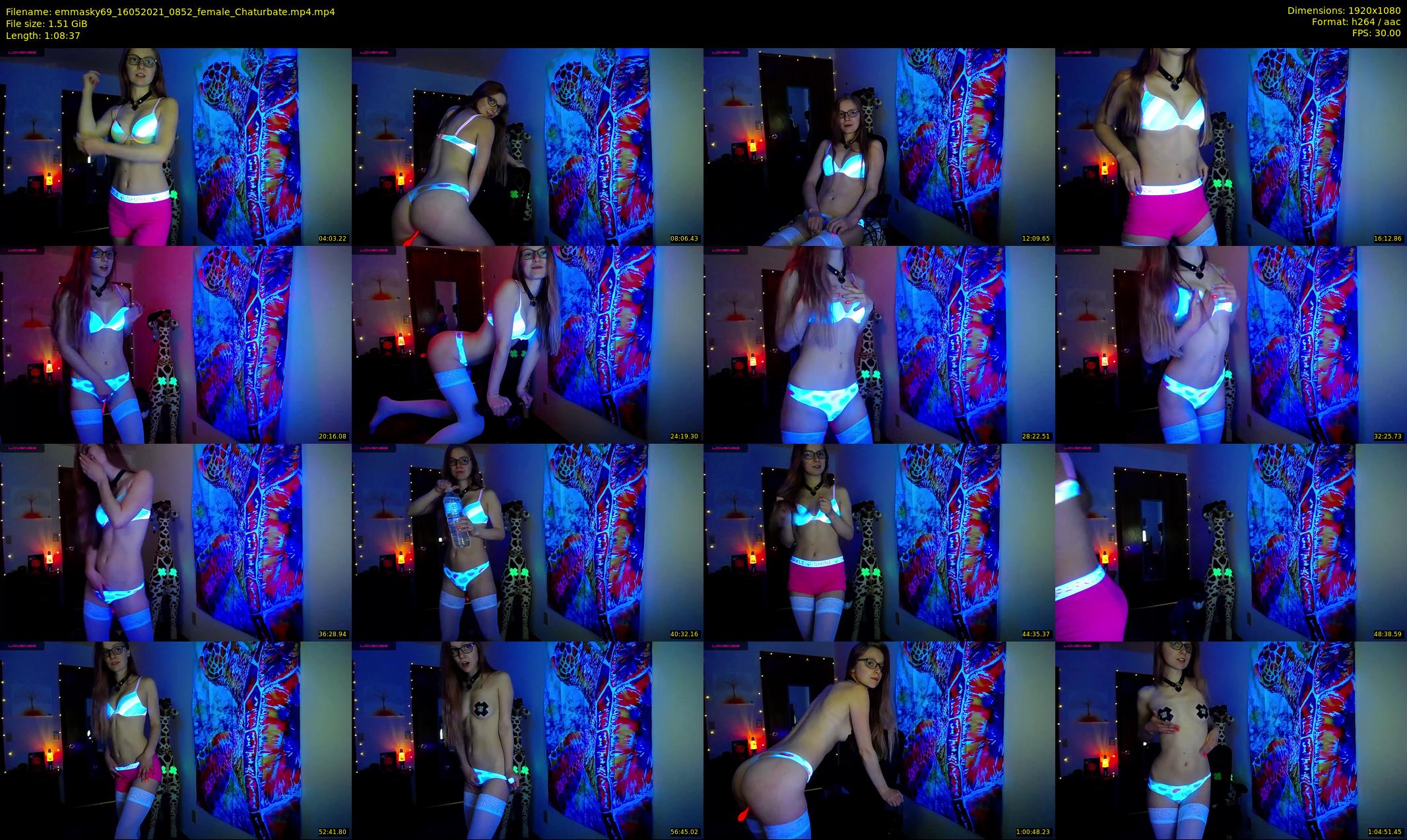 emmasky69 — 69 minute Chaturbate female cam show recording, 1080p, May 16, 2021