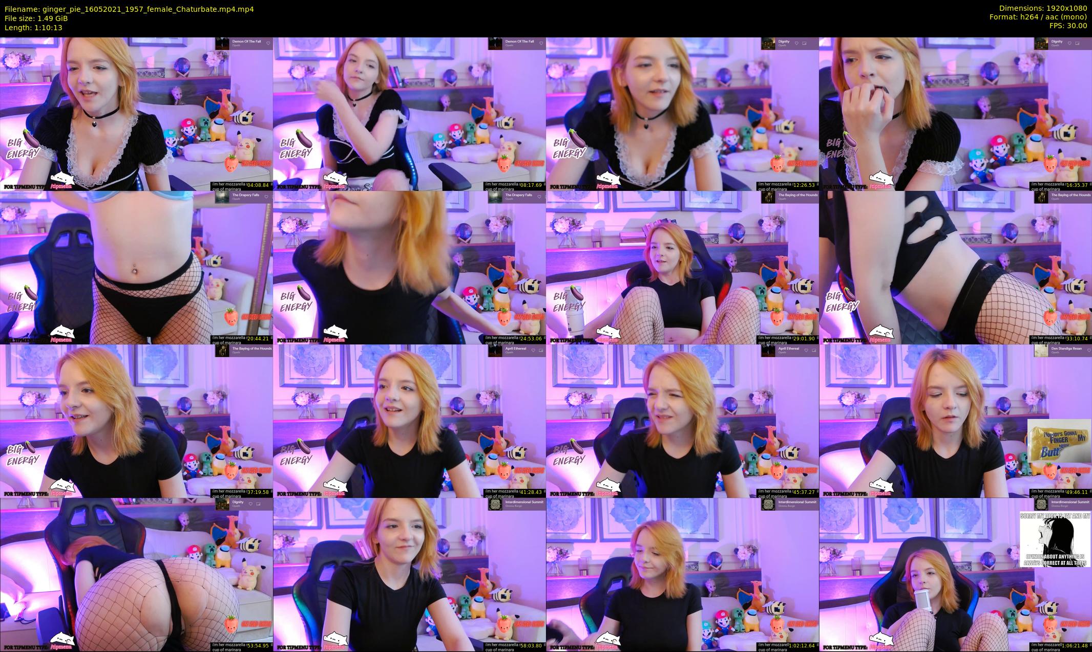 ginger_pie — 71 minute Chaturbate female cam show recording, 1080p, May 16, 2021