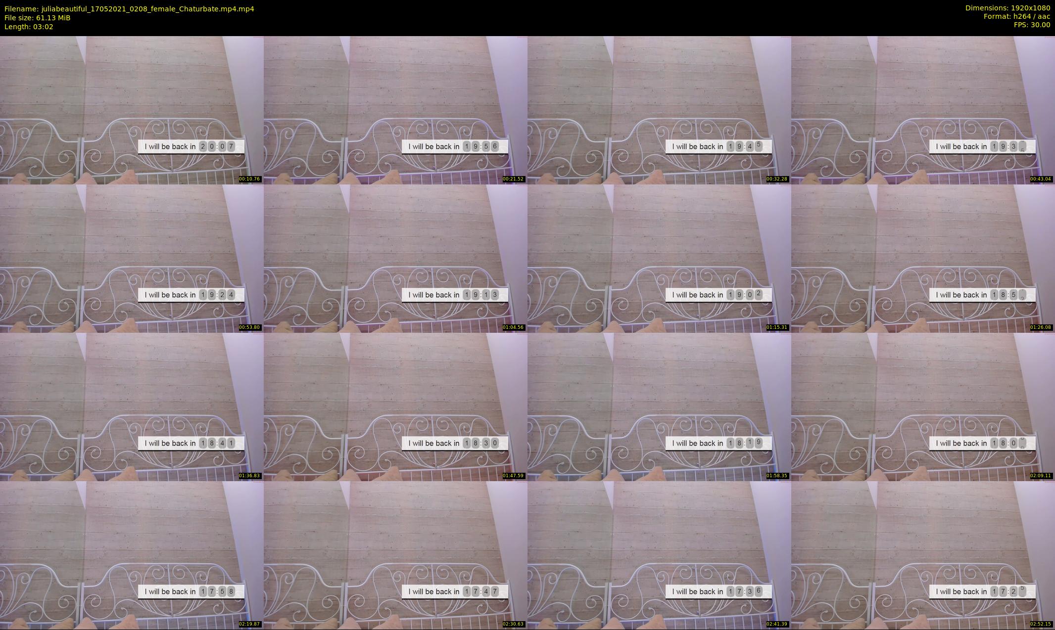 juliabeautiful — 4 minute Chaturbate female cam show recording, 1080p, May 17, 2021