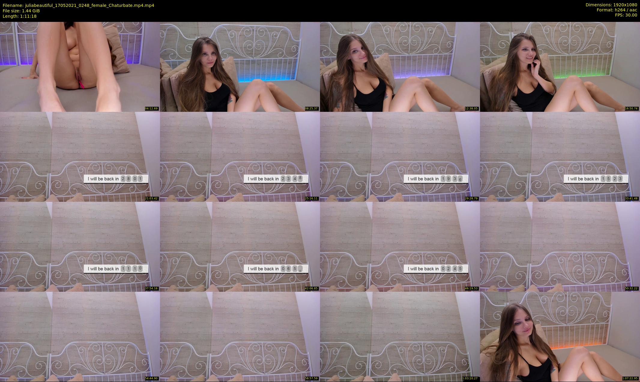 juliabeautiful — 72 minute Chaturbate female cam show recording, 1080p, May 17, 2021