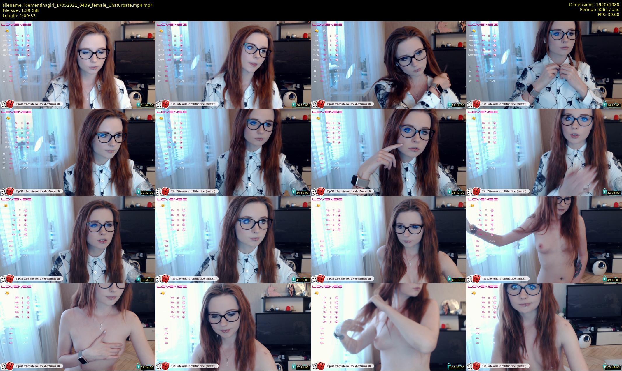 klementinagirl — 70 minute Chaturbate female cam show recording, 1080p, May 17, 2021