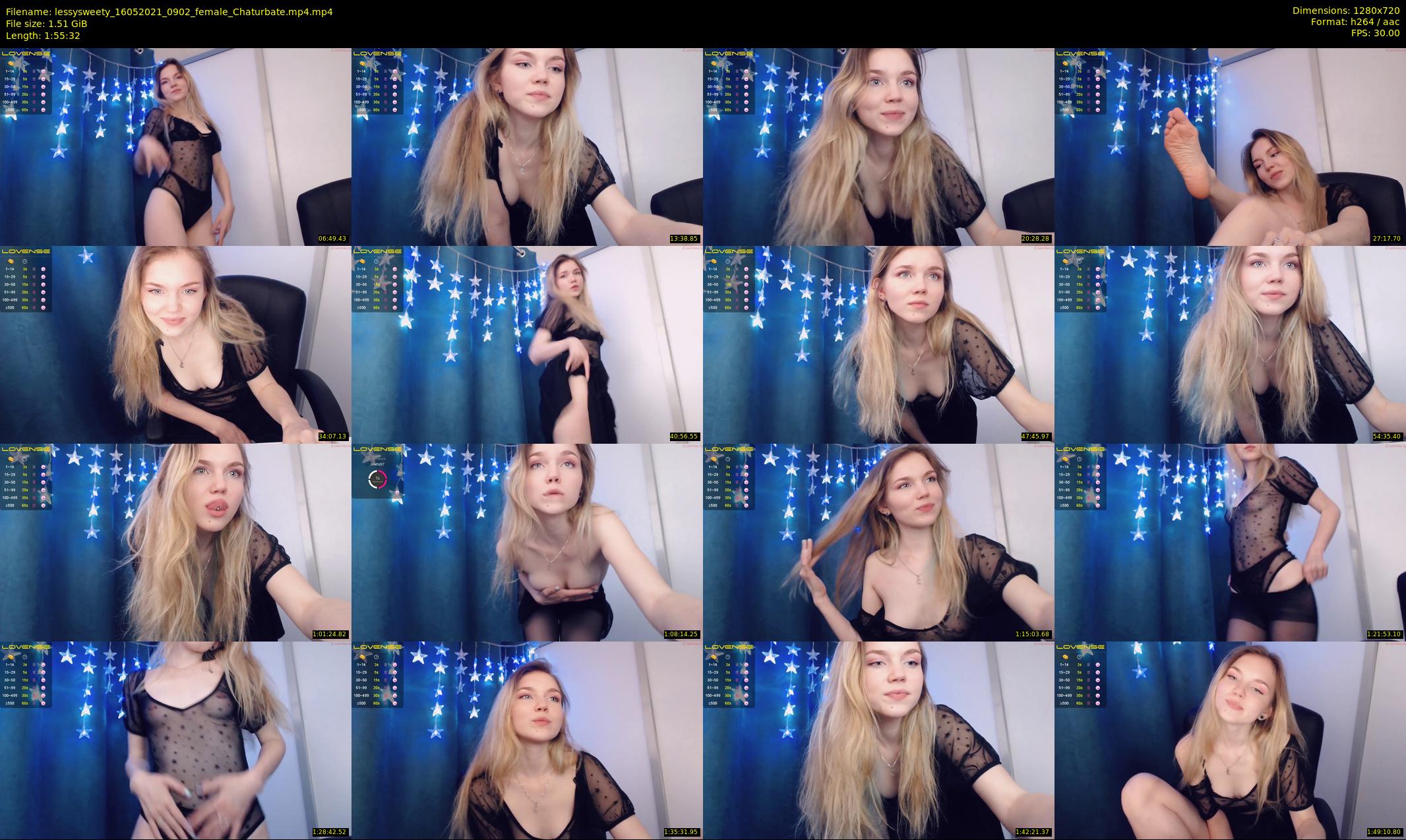lessysweety — 116 minute Chaturbate female cam show recording, 720p, May 16, 2021