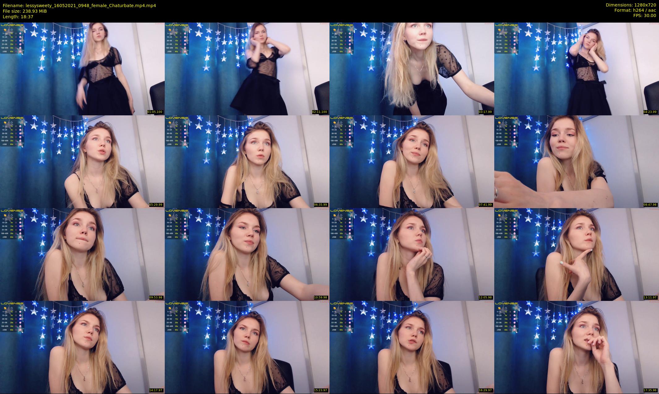 lessysweety — 19 minute Chaturbate female cam show recording, 720p, May 16, 2021