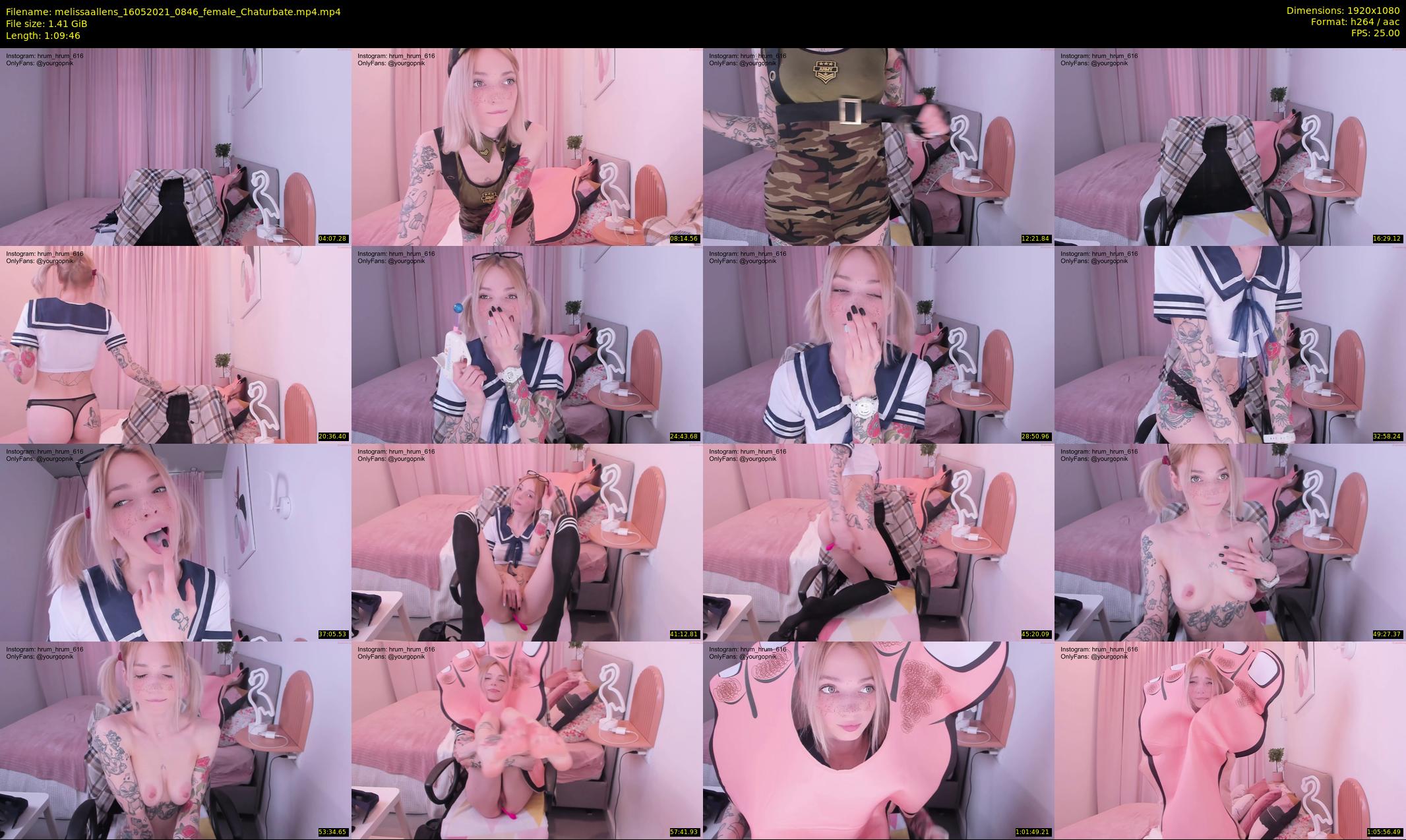 melissaallens — 70 minute Chaturbate female cam show recording, 1080p, May 16, 2021