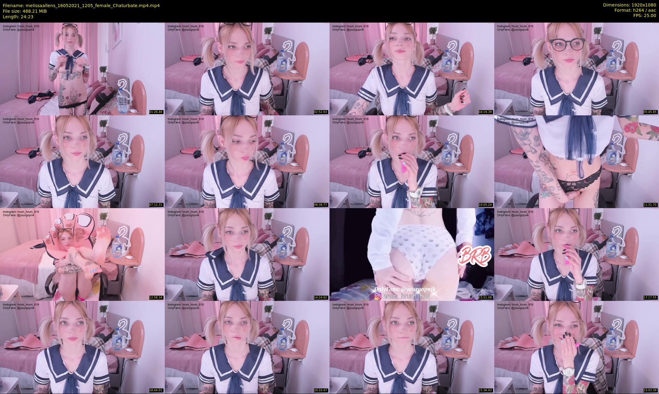 melissaallens — 25 minute Chaturbate female cam show recording, 1080p, May 16, 2021