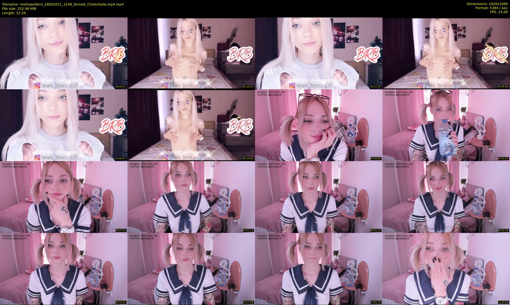 melissaallens — 13 minute Chaturbate female cam show recording, 1080p, May 16, 2021