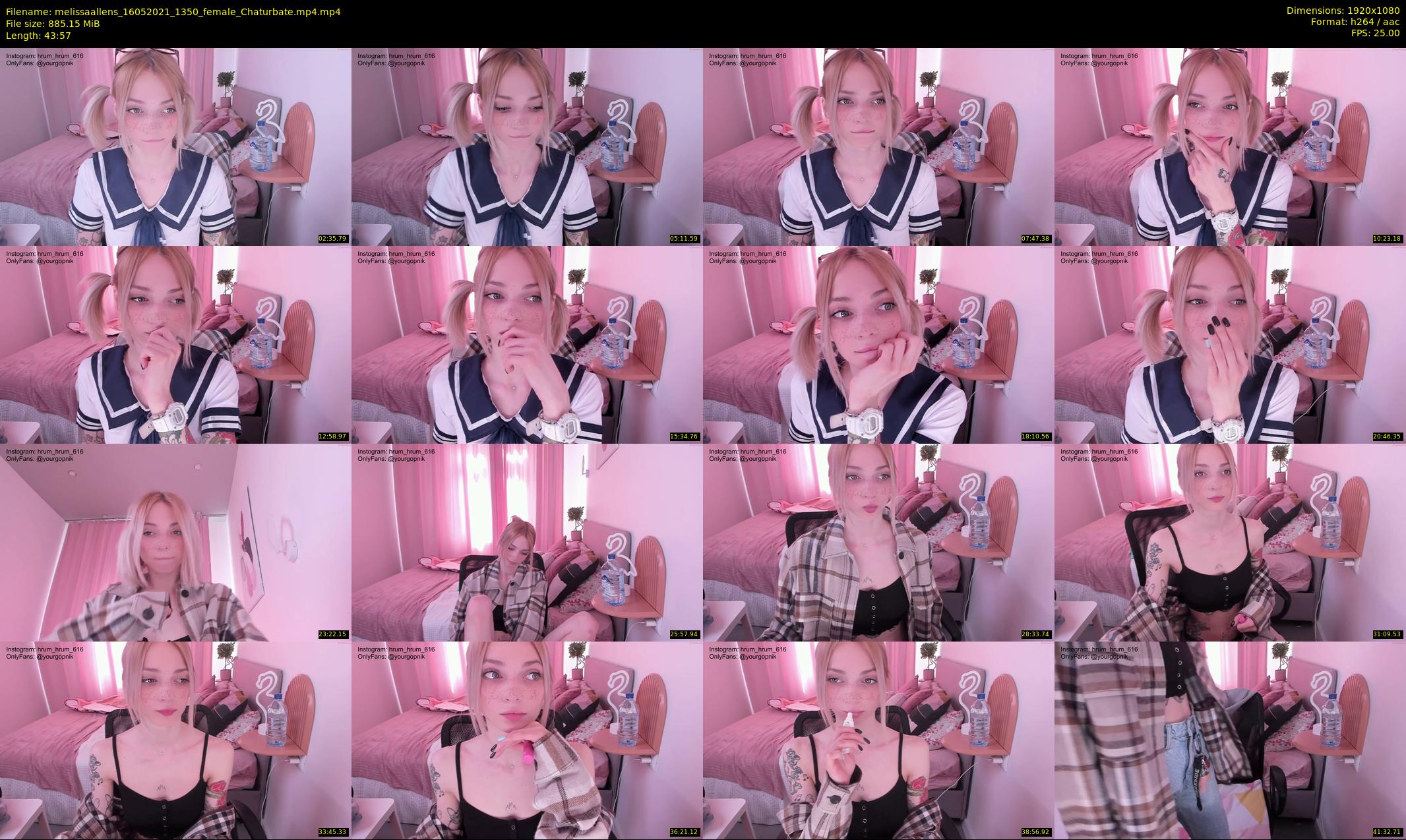 melissaallens — 44 minute Chaturbate female cam show recording, 1080p, May 16, 2021