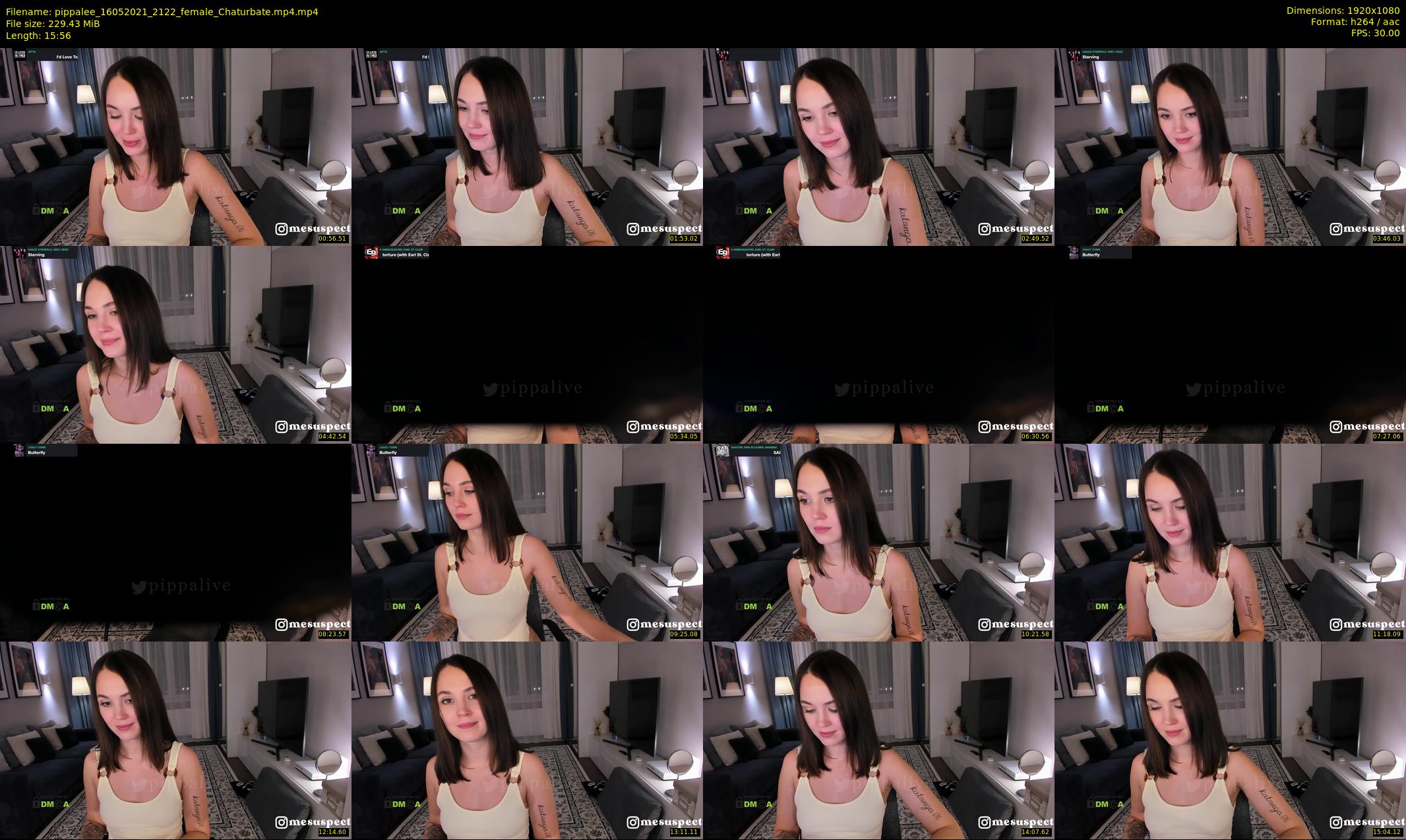 pippalee — 16 minute Chaturbate female cam show recording, 1080p, May 16, 2021