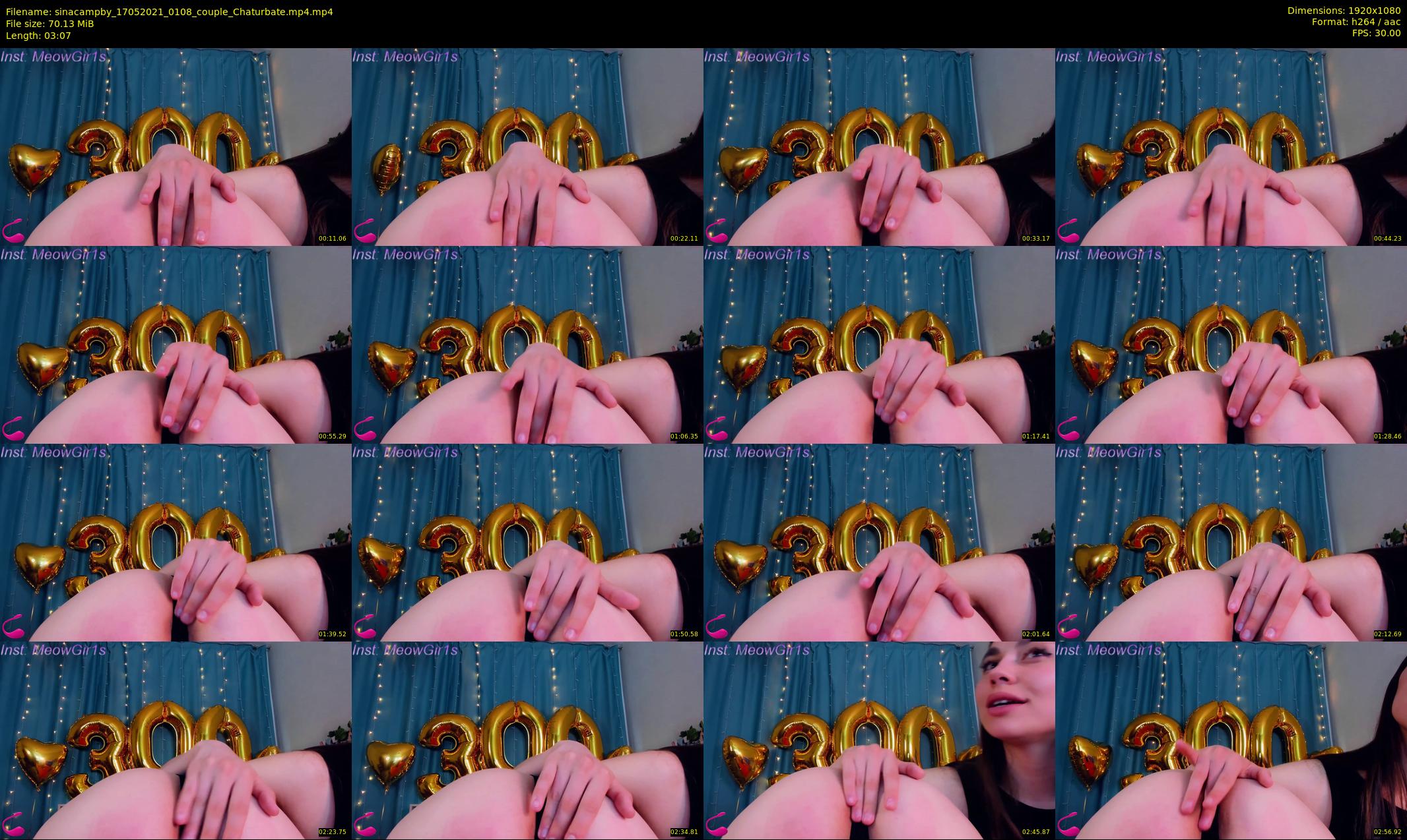 sinacampby — 4 minute Chaturbate couple cam show recording, 1080p, May 17, 2021