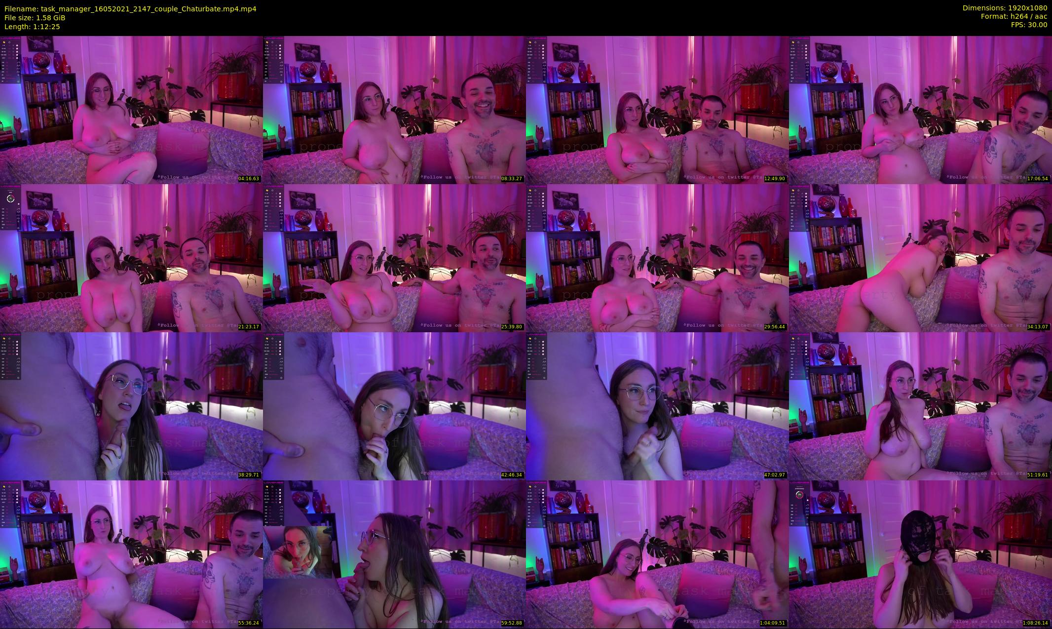 task_manager — 73 minute Chaturbate couple cam show recording, 1080p, May 16, 2021