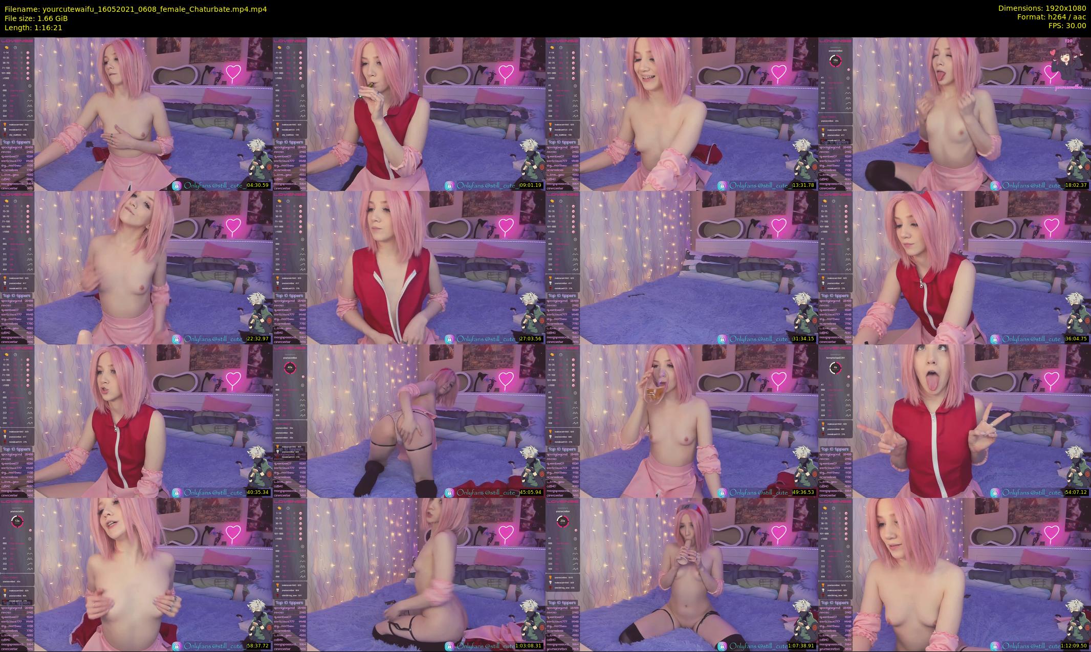 yourcutewaifu — 77 minute Chaturbate female cam show recording, 1080p, May 16, 2021
