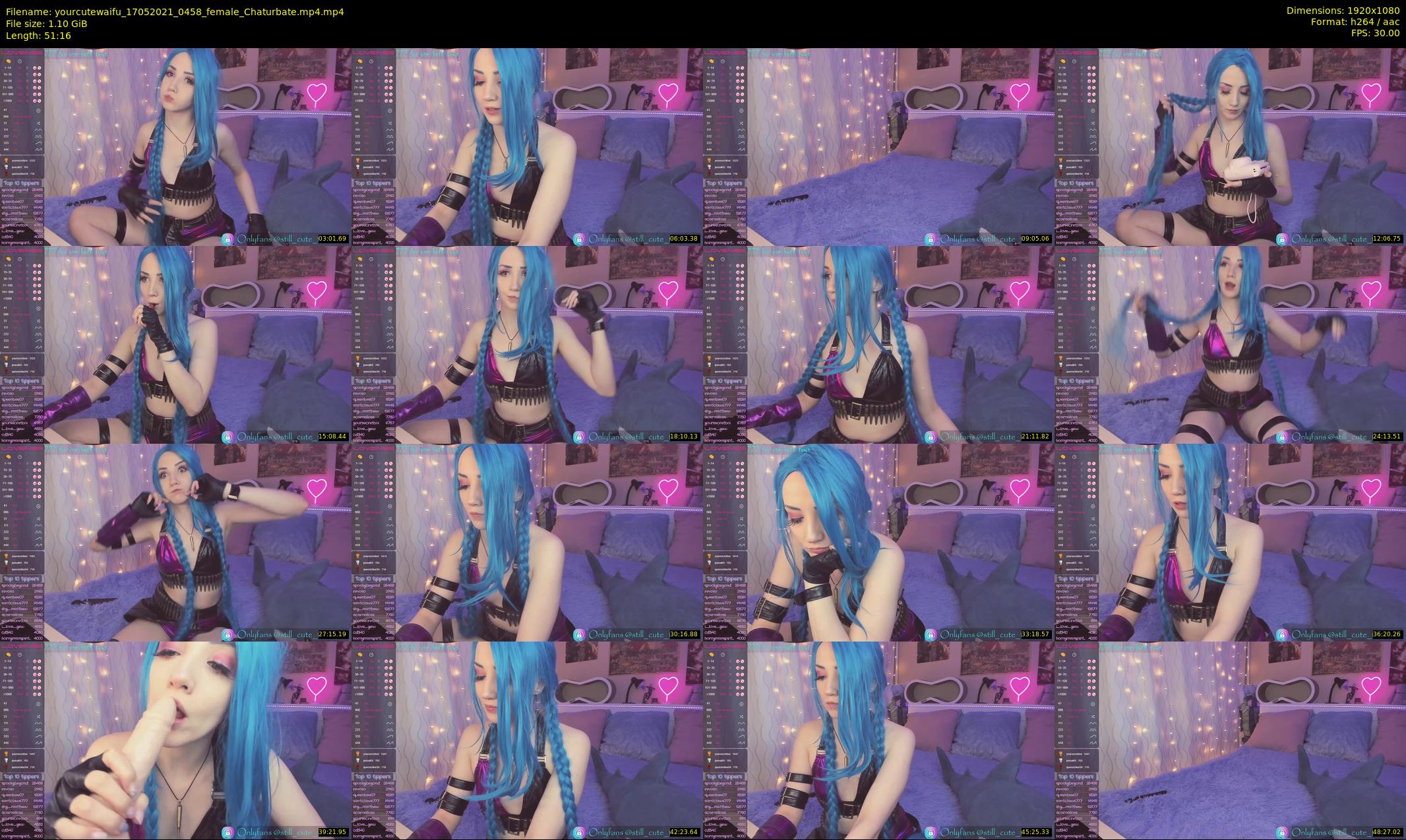 yourcutewaifu — 52 minute Chaturbate female cam show recording, 1080p, May 17, 2021