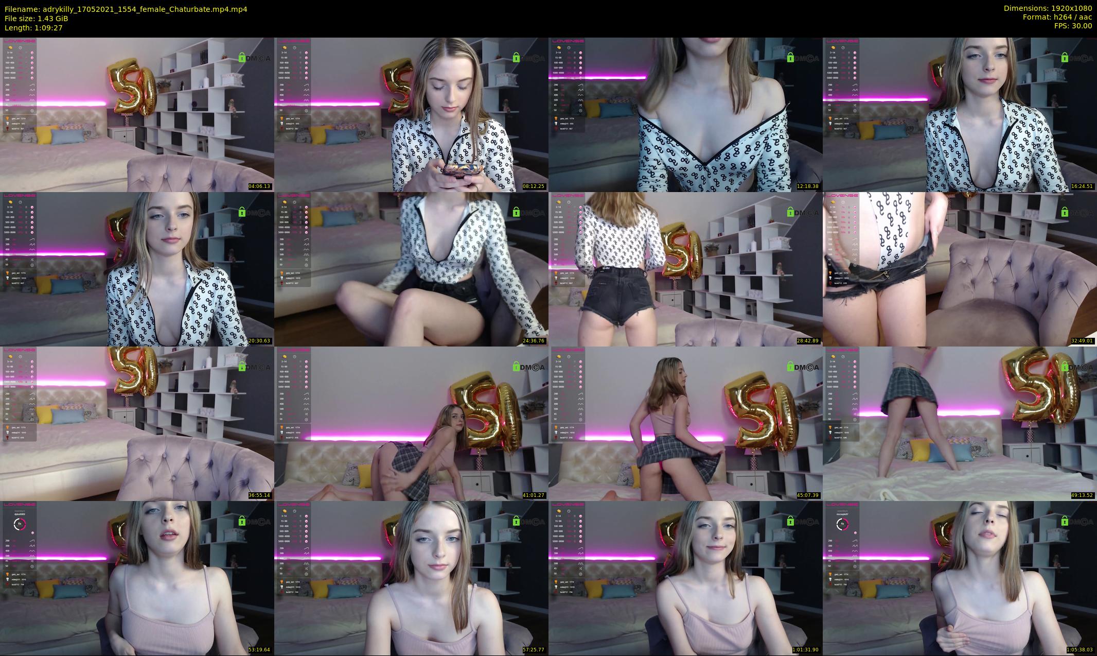 adrykilly — 70 minute Chaturbate female cam show recording, 1080p, May 17, 2021