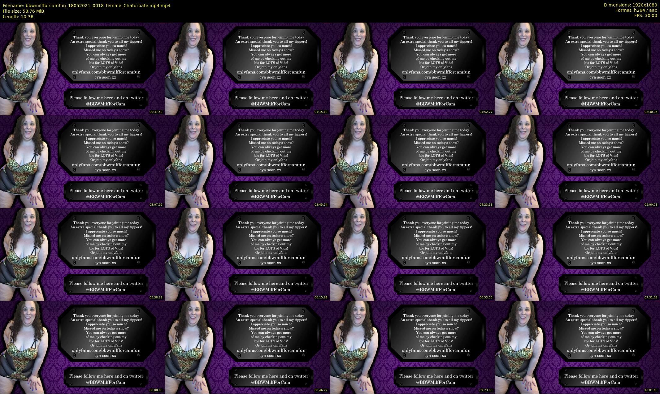 bbwmilfforcamfun — 11 minute Chaturbate female cam show recording, 1080p, May 18, 2021
