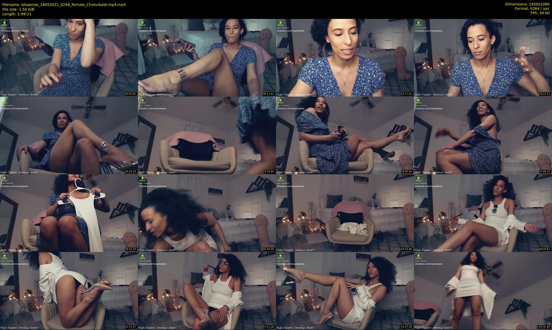 blissense — 70 minute Chaturbate female cam show recording, 1080p, May 18, 2021